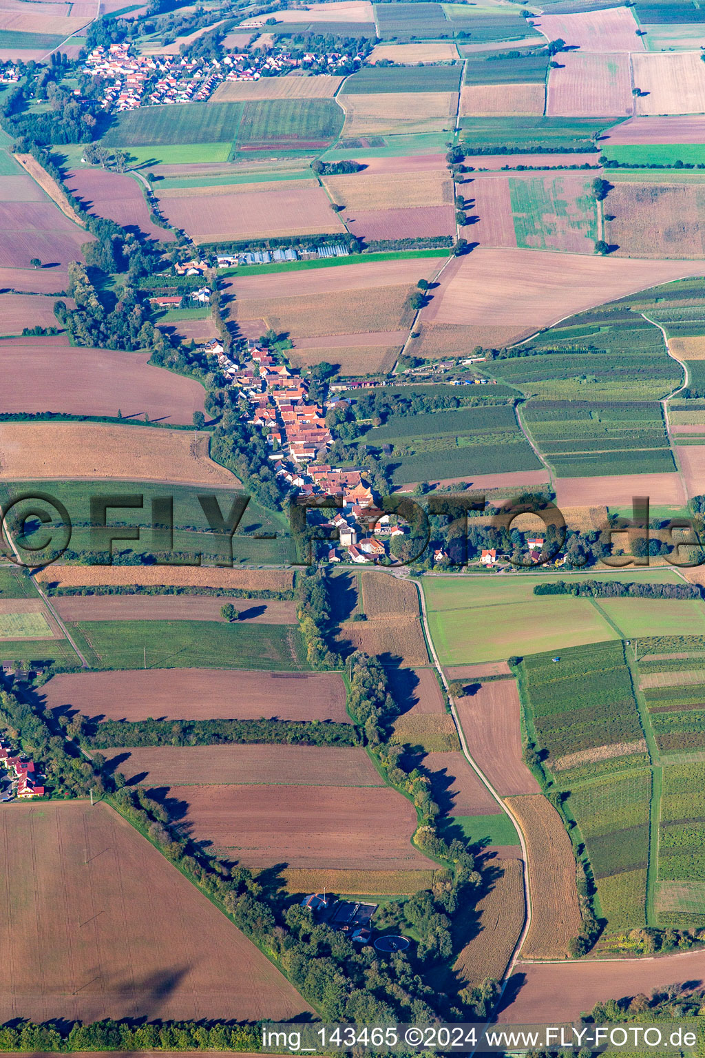 Vue aérienne de De l'est à Vollmersweiler dans le département Rhénanie-Palatinat, Allemagne