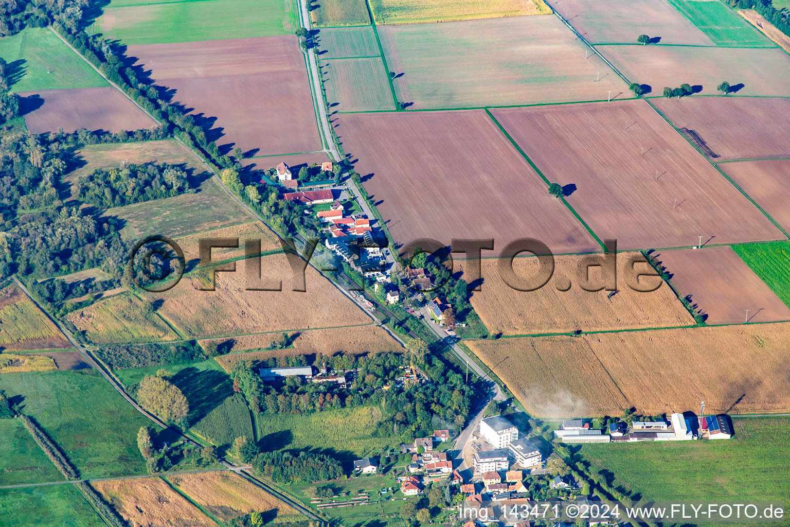 Vue aérienne de Gare de Schaidt à Steinfeld dans le département Rhénanie-Palatinat, Allemagne