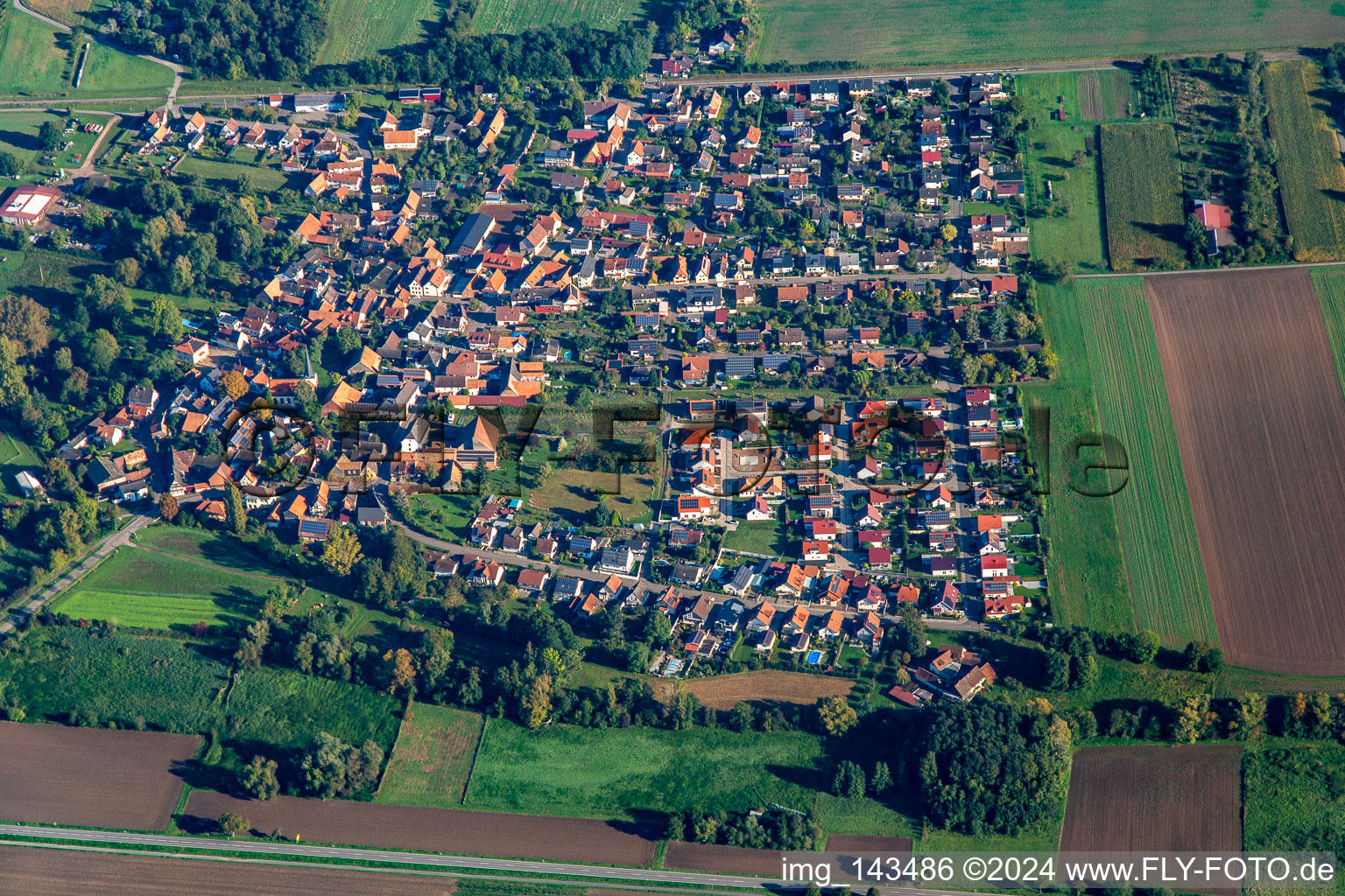 Barbelroth dans le département Rhénanie-Palatinat, Allemagne vue du ciel