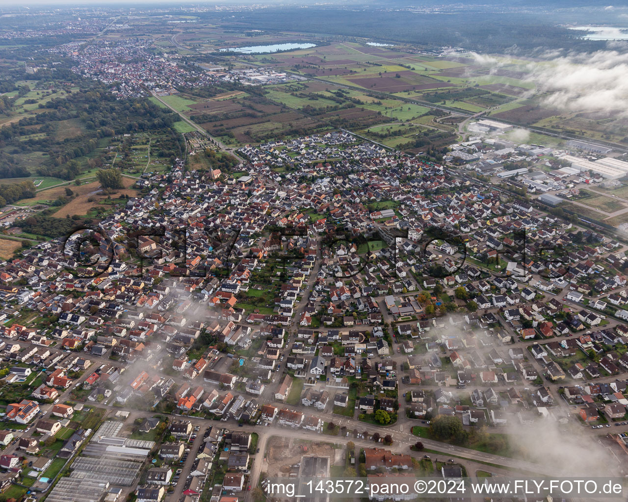 Vue aérienne de Du sud-ouest à Bietigheim dans le département Bade-Wurtemberg, Allemagne