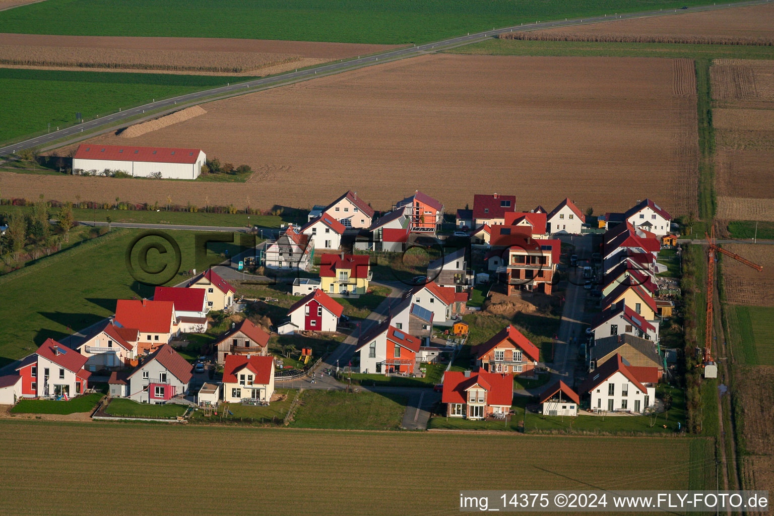 Steinweiler dans le département Rhénanie-Palatinat, Allemagne vue d'en haut