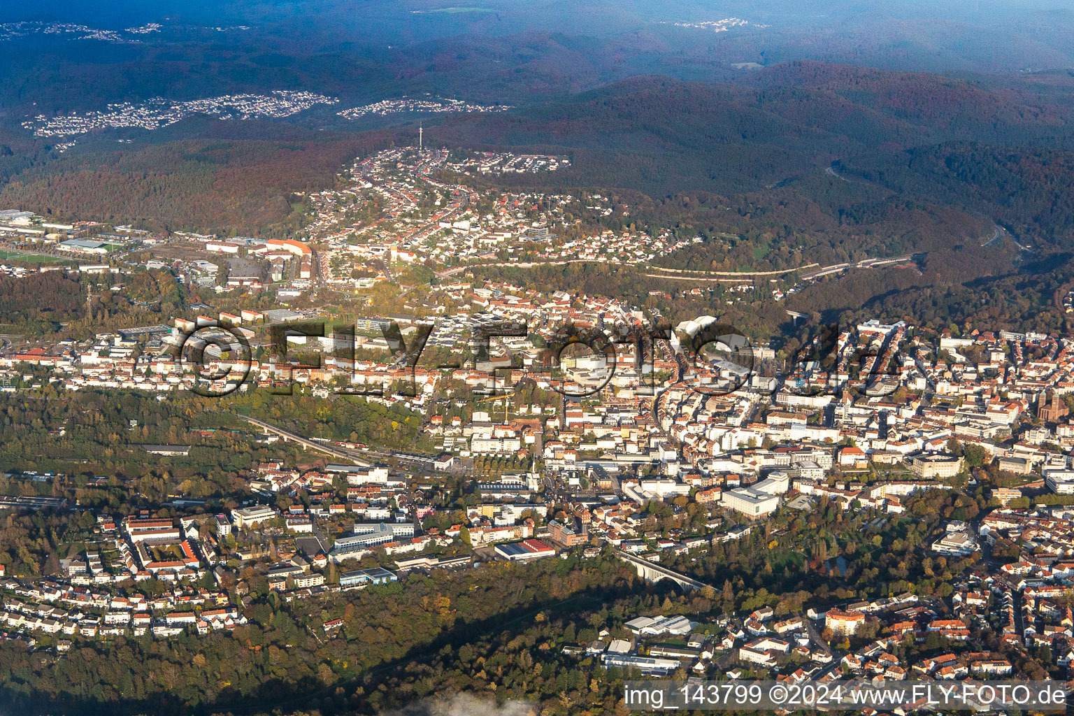 Vue aérienne de Centre à Pirmasens dans le département Rhénanie-Palatinat, Allemagne