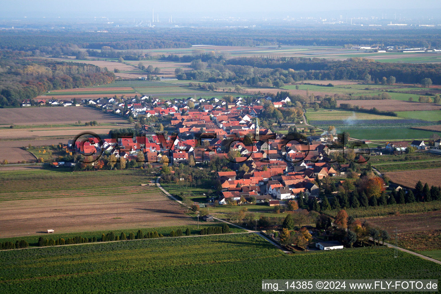 Image drone de Erlenbach bei Kandel dans le département Rhénanie-Palatinat, Allemagne