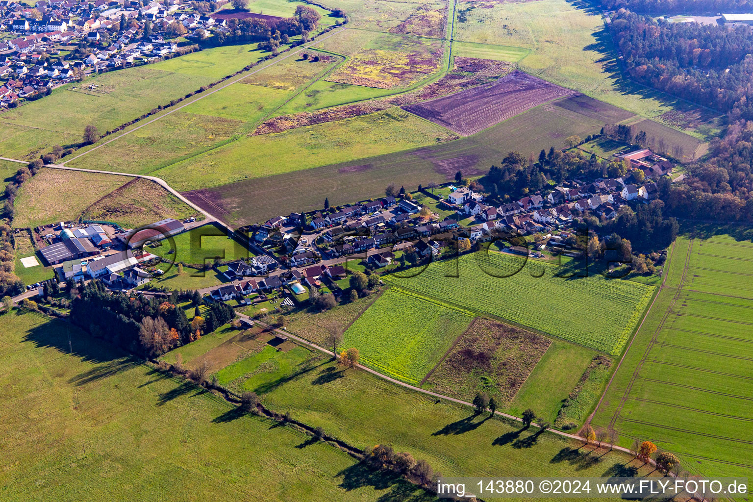 Vue aérienne de Mühlstr à le quartier Miesau in Bruchmühlbach-Miesau dans le département Rhénanie-Palatinat, Allemagne