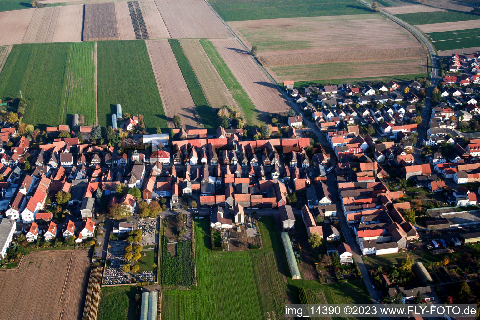 Quartier Hayna in Herxheim bei Landau dans le département Rhénanie-Palatinat, Allemagne depuis l'avion