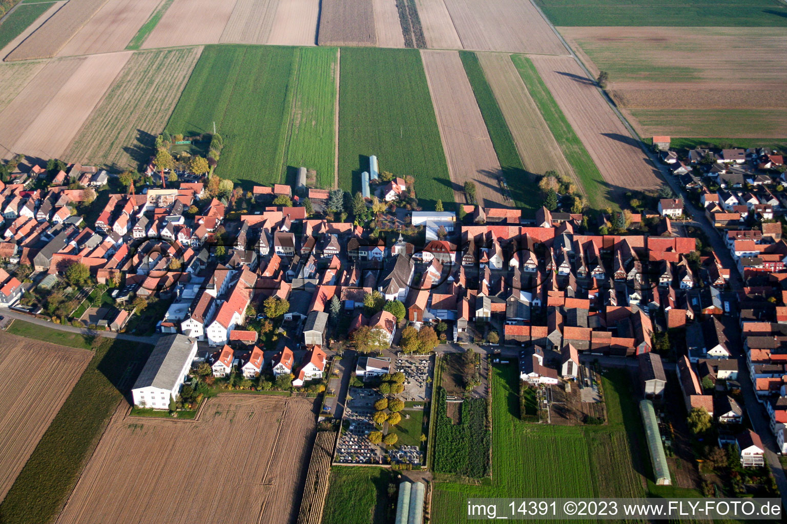 Vue d'oiseau de Quartier Hayna in Herxheim bei Landau dans le département Rhénanie-Palatinat, Allemagne