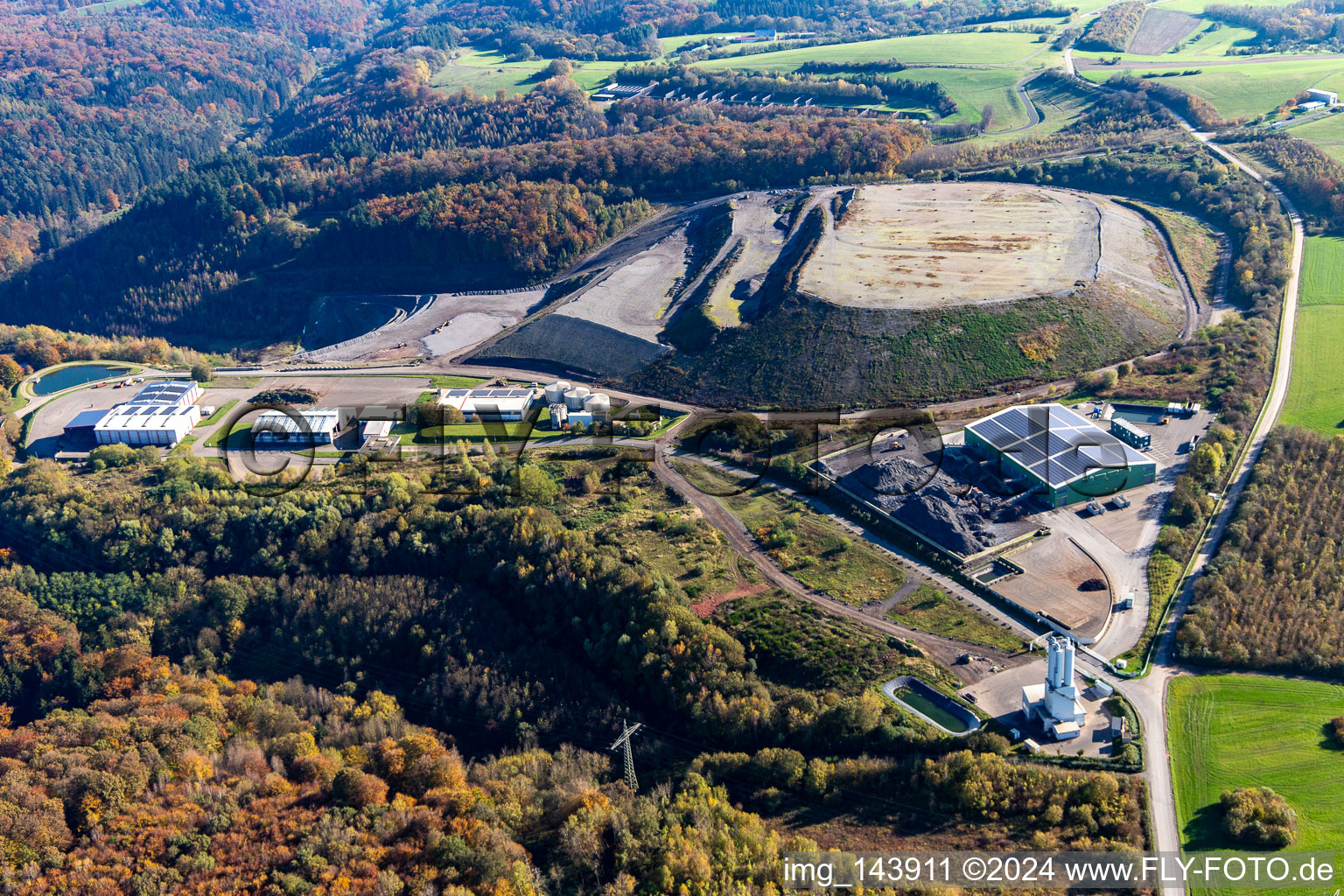 Vue aérienne de Centre de gestion des déchets de Rechenbachtal (UBZ) à le quartier Mörsbach in Zweibrücken dans le département Rhénanie-Palatinat, Allemagne