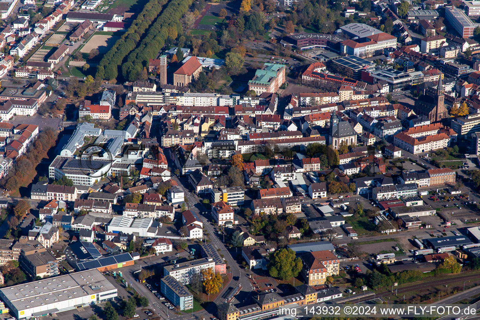 Vue aérienne de Poststr à le quartier Bubenhausen in Zweibrücken dans le département Rhénanie-Palatinat, Allemagne