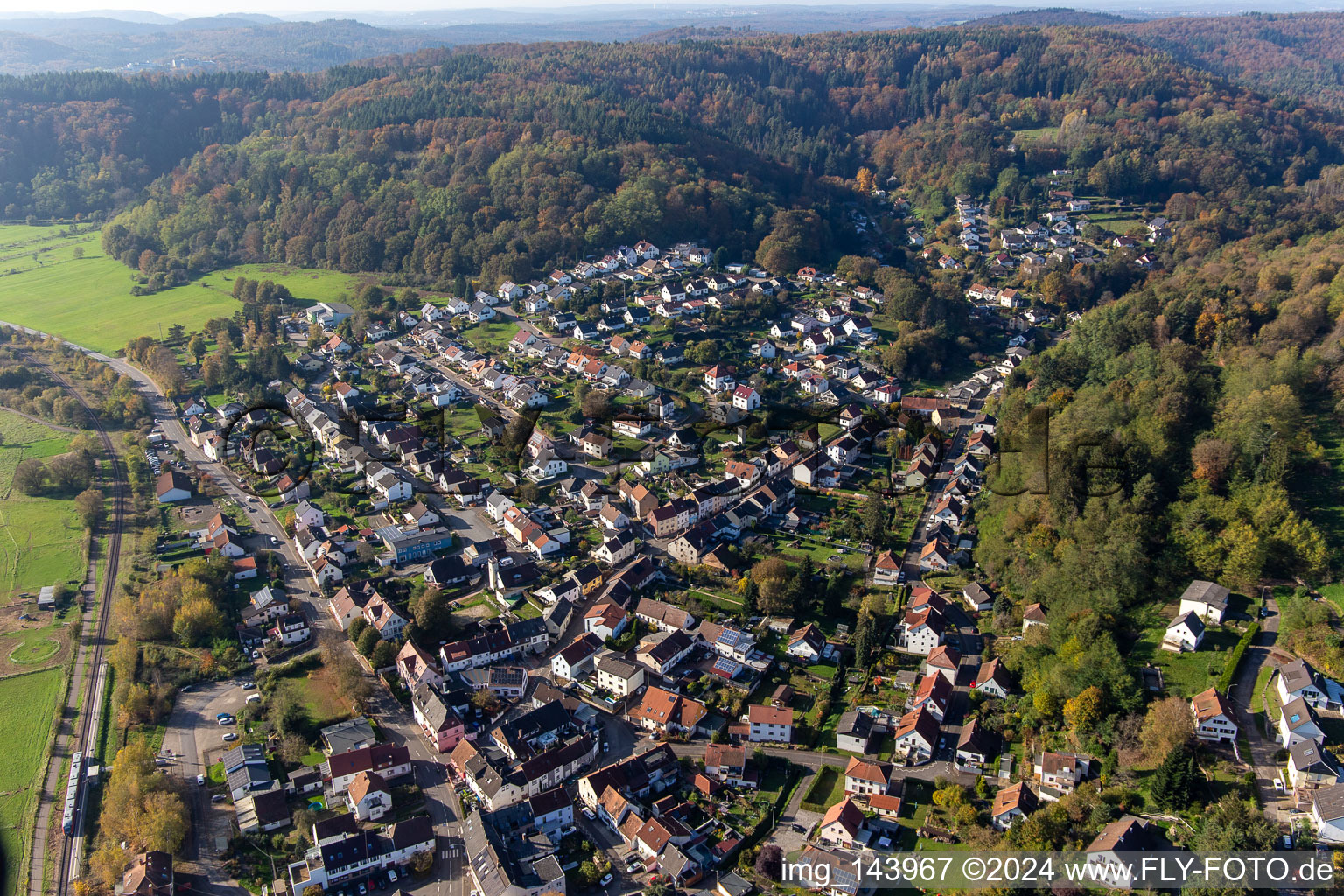 Vue aérienne de Quartier Bierbach in Blieskastel dans le département Sarre, Allemagne