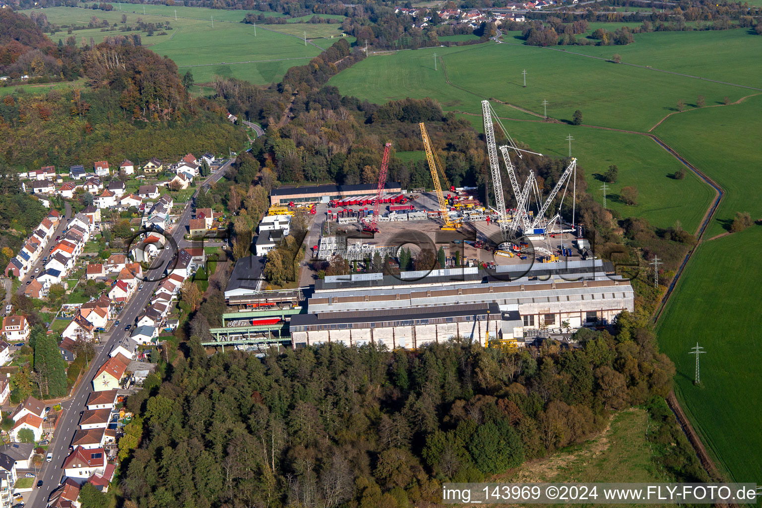 Onroad GmbH (transports spéciaux et lourds, transferts par grue, travaux de grue) à le quartier Bierbach in Blieskastel dans le département Sarre, Allemagne d'en haut