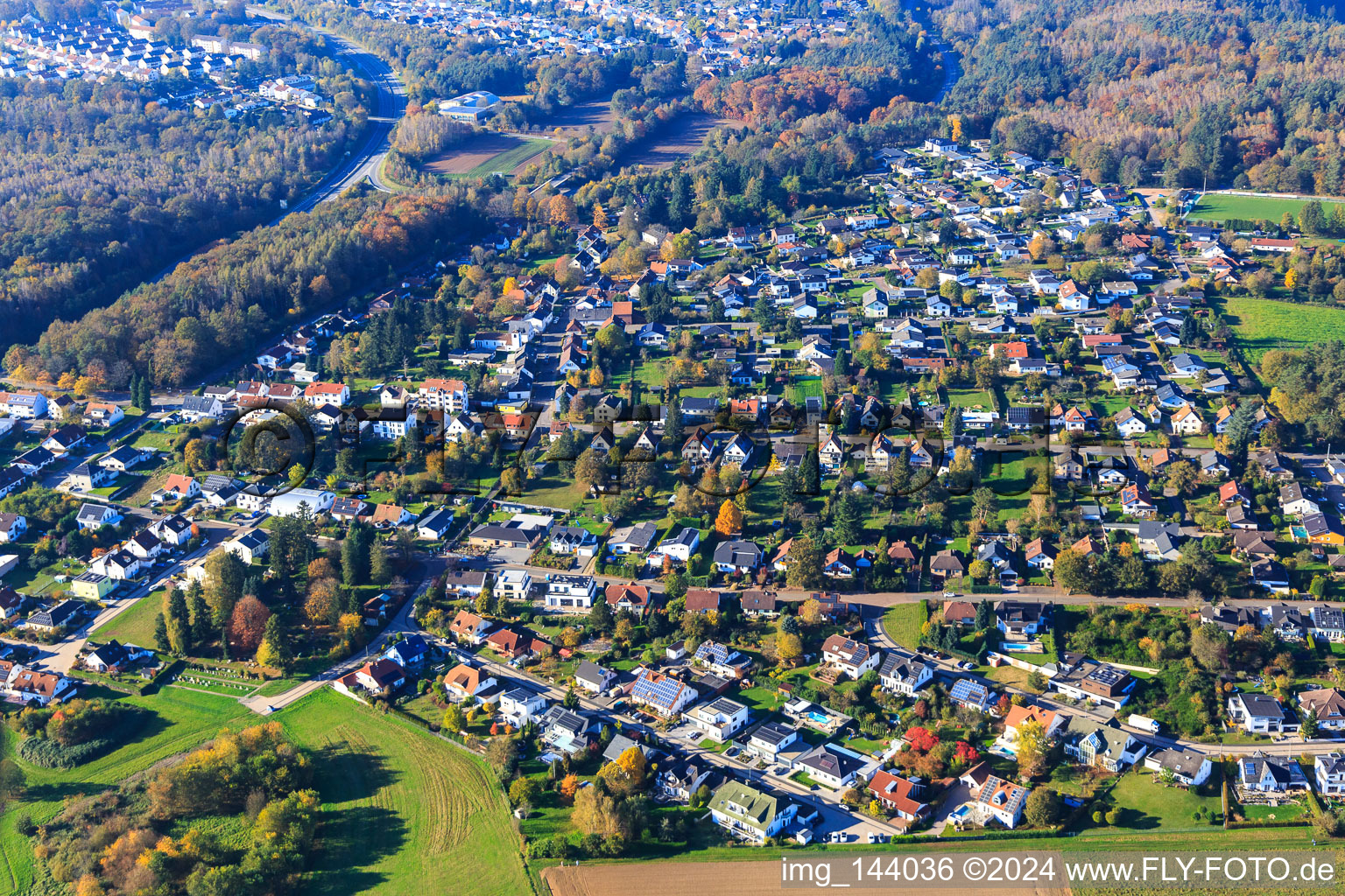 Vue aérienne de Quartier Kohlhof in Neunkirchen dans le département Sarre, Allemagne