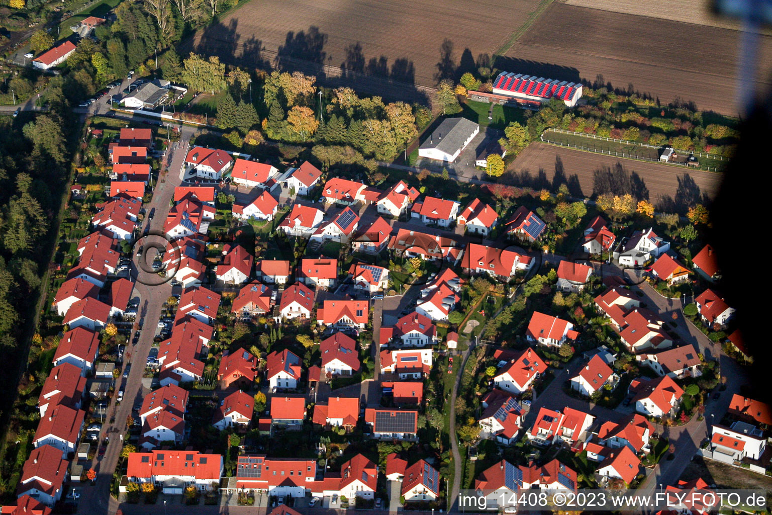 Quartier Herxheim in Herxheim bei Landau dans le département Rhénanie-Palatinat, Allemagne d'un drone