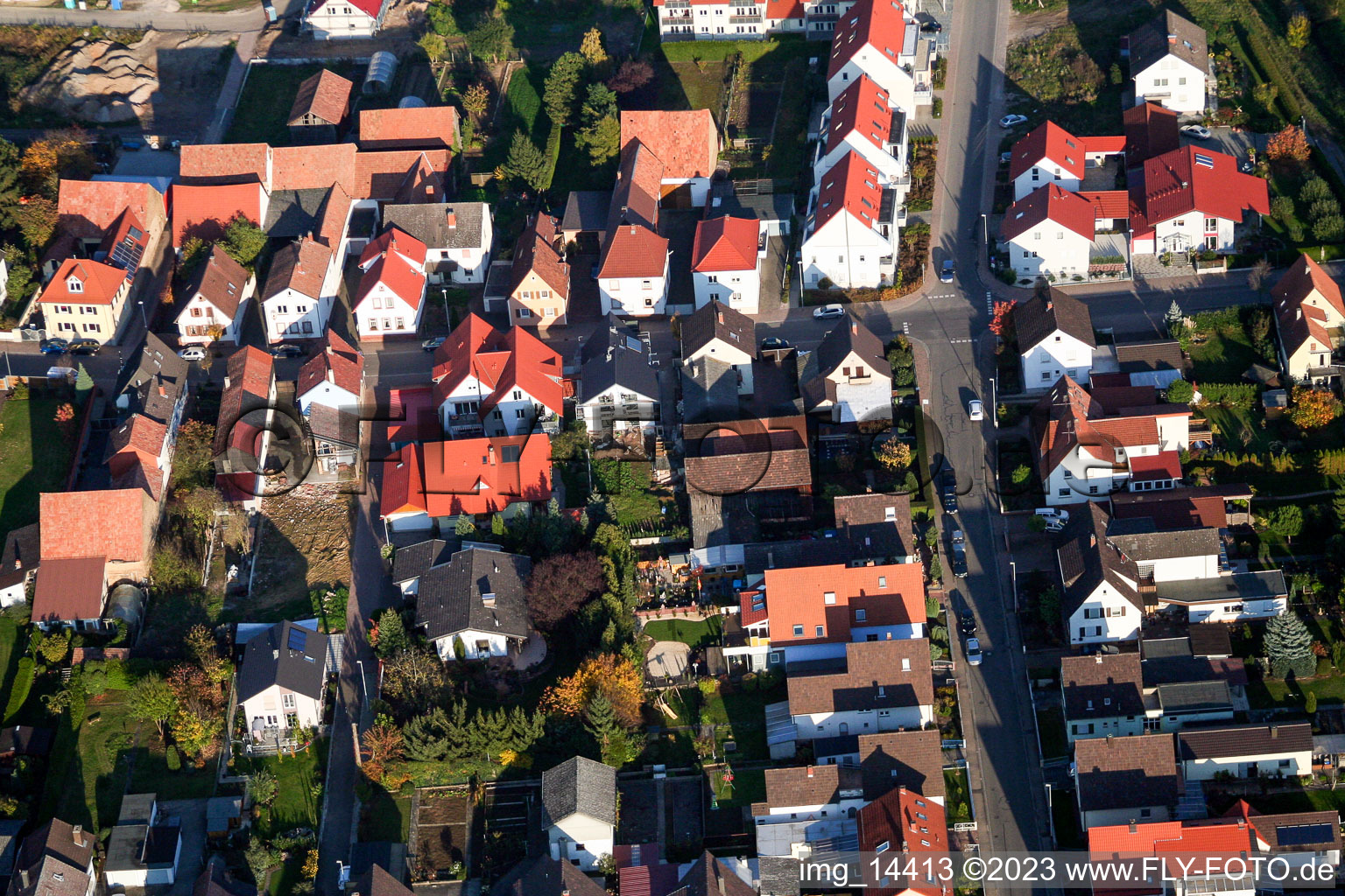 Vue aérienne de Quartier Herxheim in Herxheim bei Landau dans le département Rhénanie-Palatinat, Allemagne