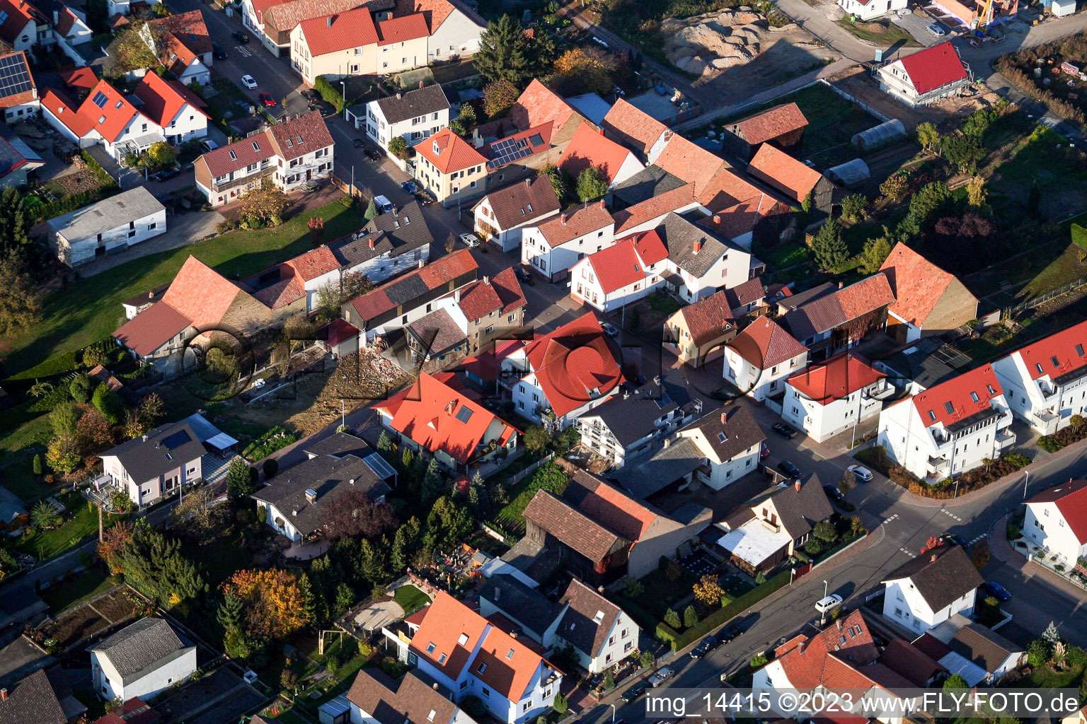 Vue oblique de Quartier Herxheim in Herxheim bei Landau dans le département Rhénanie-Palatinat, Allemagne