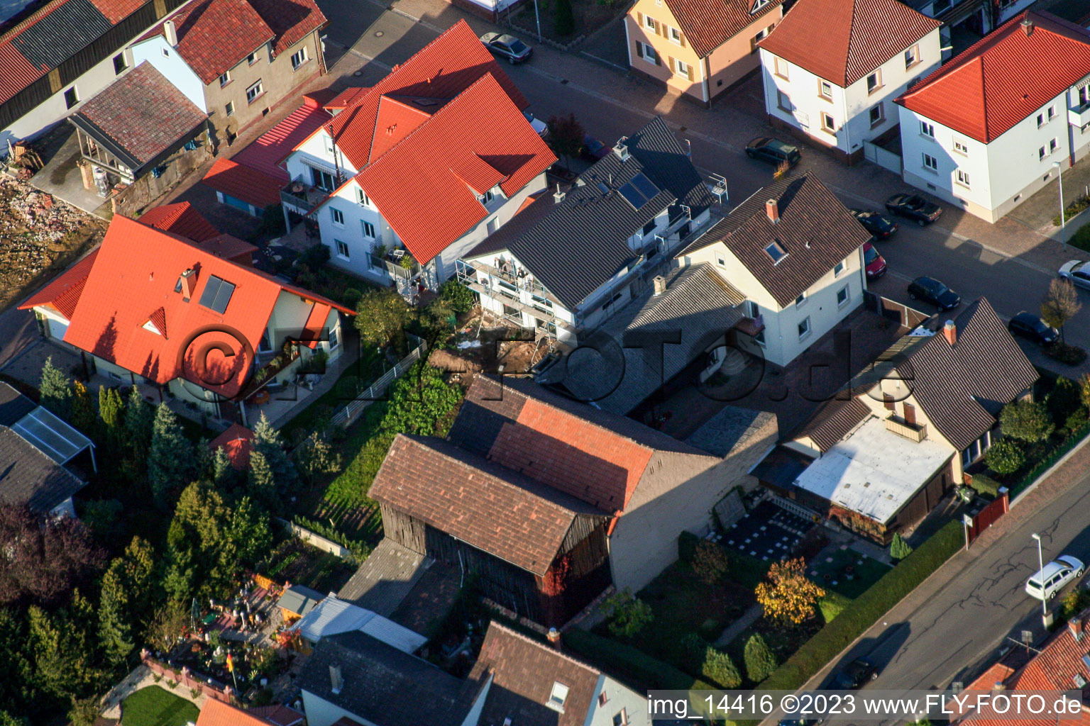 Quartier Herxheim in Herxheim bei Landau dans le département Rhénanie-Palatinat, Allemagne d'en haut