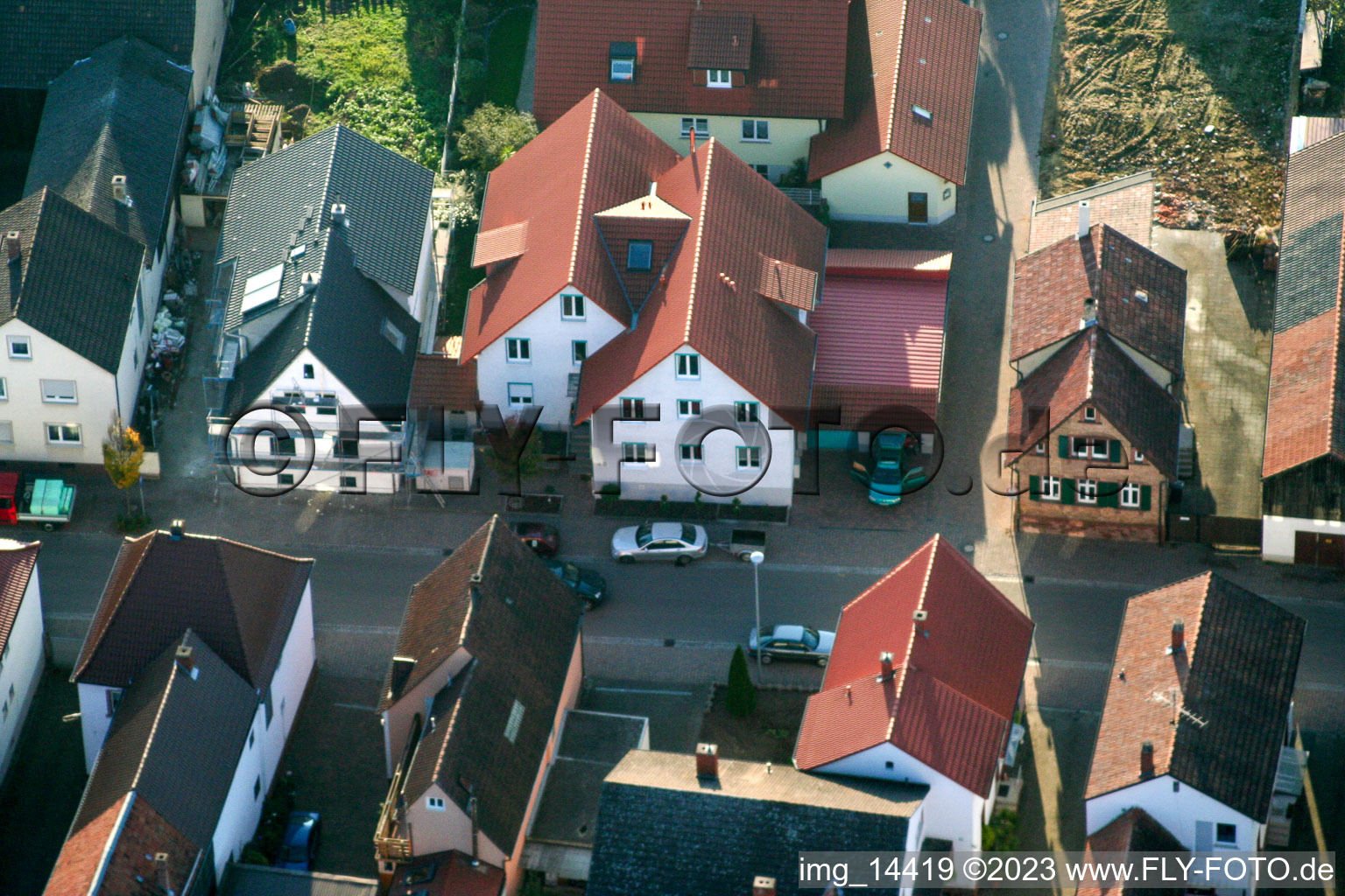 Quartier Herxheim in Herxheim bei Landau dans le département Rhénanie-Palatinat, Allemagne depuis l'avion