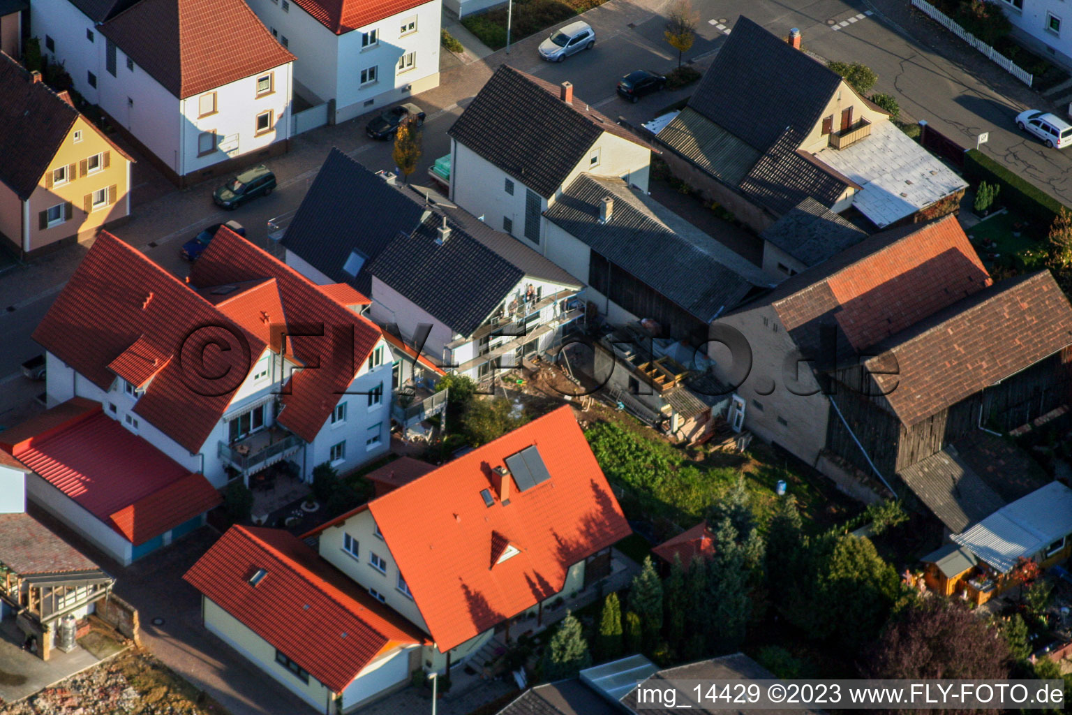 Quartier Herxheim in Herxheim bei Landau/Pfalz dans le département Rhénanie-Palatinat, Allemagne du point de vue du drone