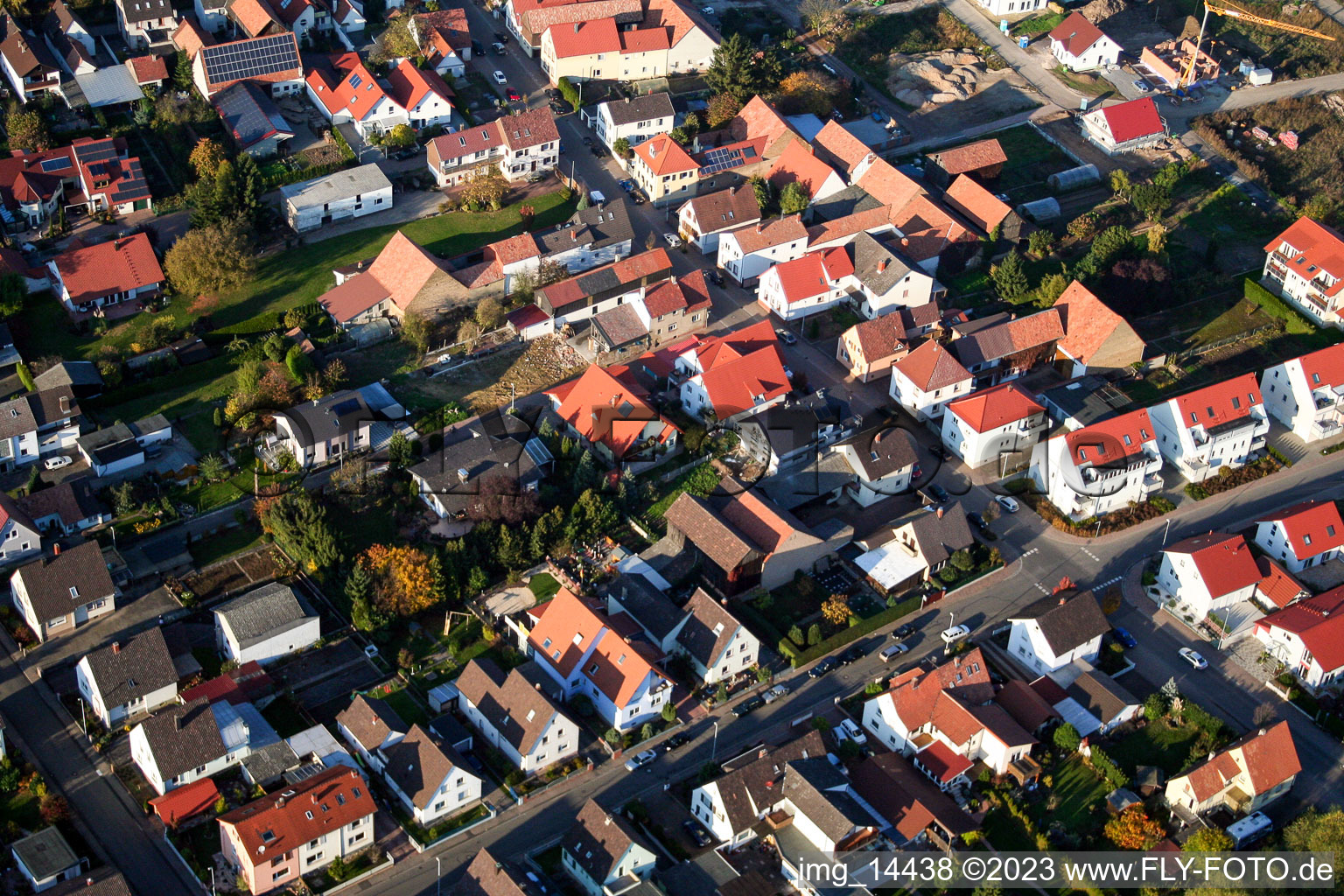 Vue oblique de Quartier Herxheim in Herxheim bei Landau dans le département Rhénanie-Palatinat, Allemagne