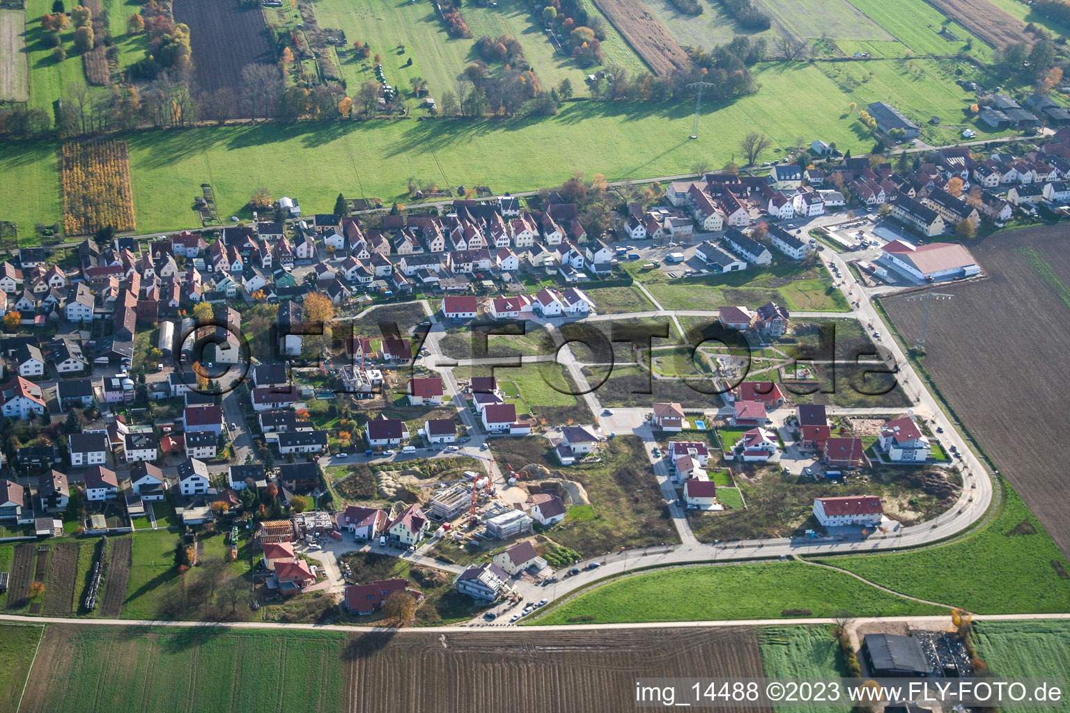 Photographie aérienne de Sur le chemin élevé à Kandel dans le département Rhénanie-Palatinat, Allemagne