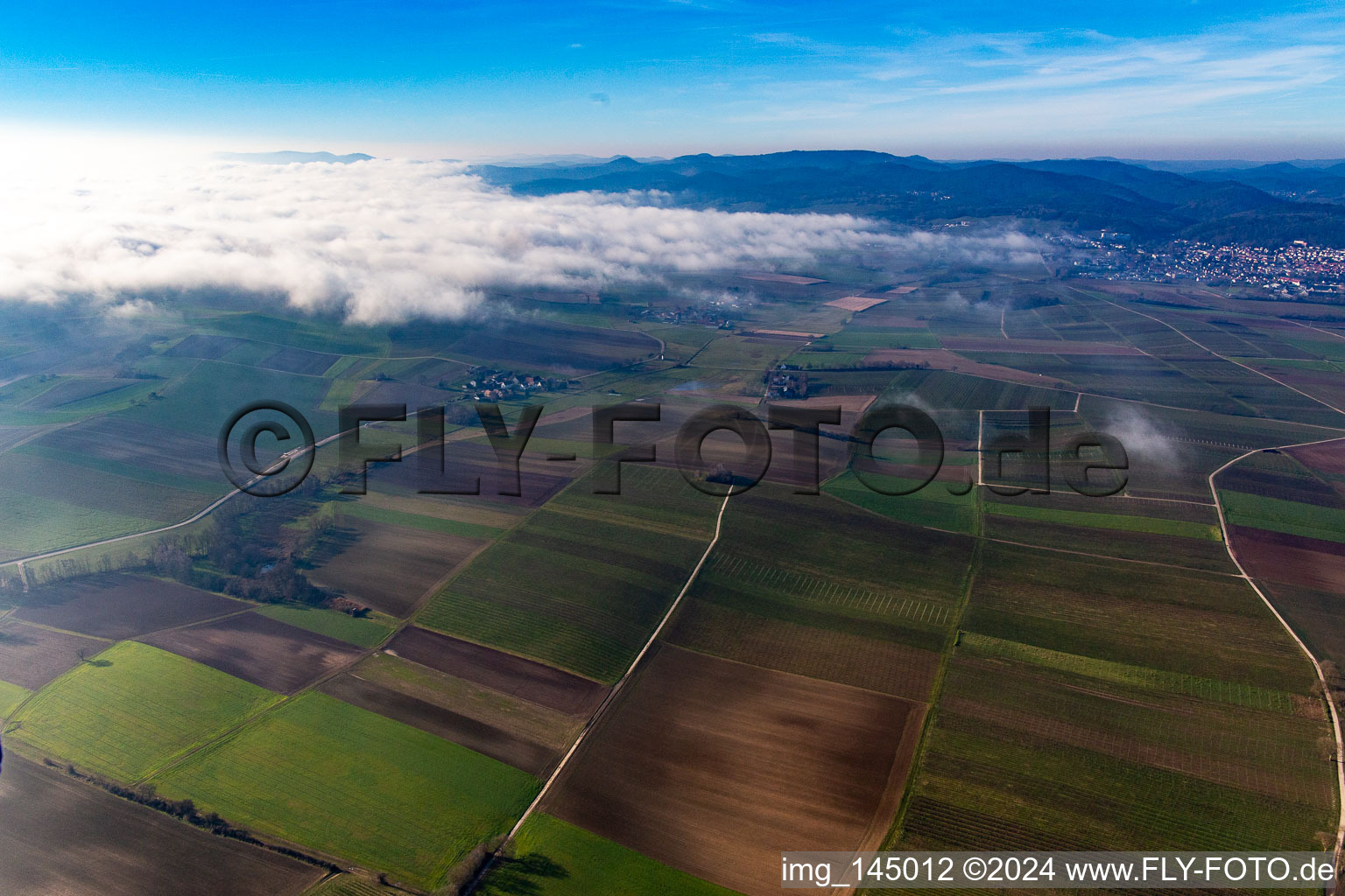 Vue aérienne de L'Alsace au Silence sous les Nuages à le quartier Deutschhof in Kapellen-Drusweiler dans le département Rhénanie-Palatinat, Allemagne