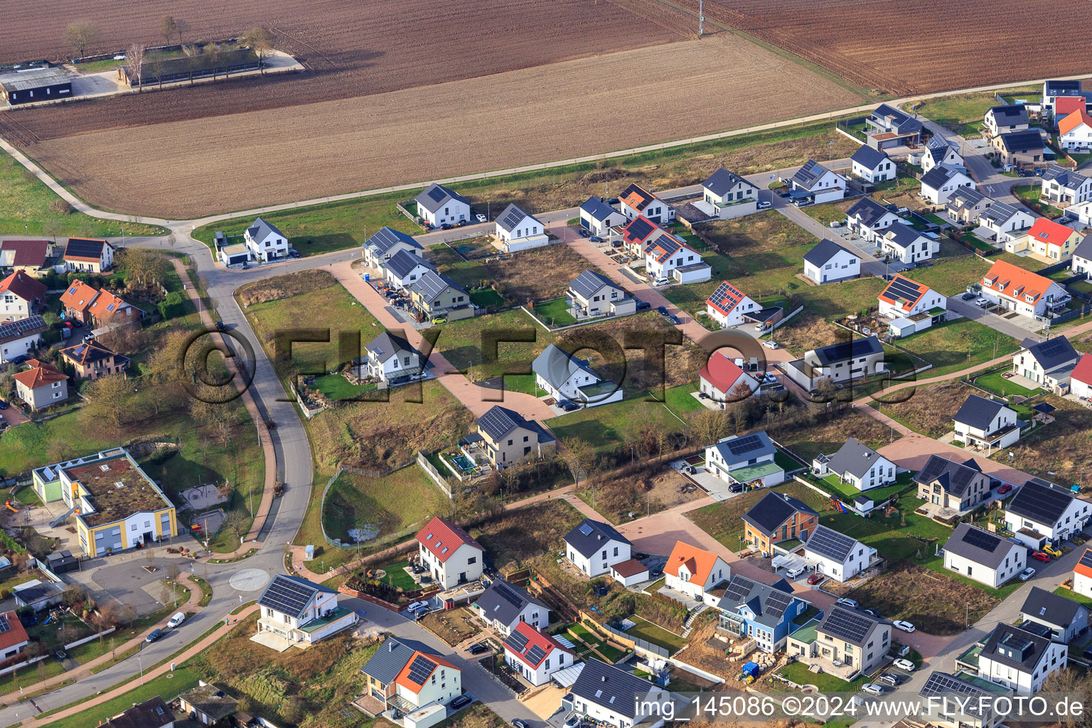 Vue aérienne de Chemin des sureaux, chemin de la lavande à Kandel dans le département Rhénanie-Palatinat, Allemagne