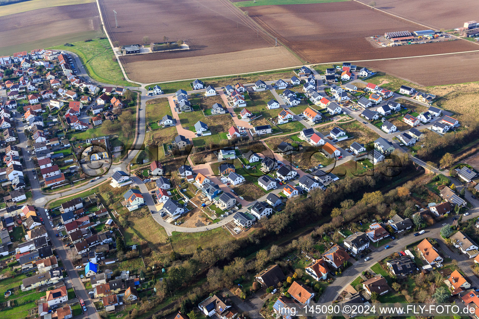 Vue oblique de Chemin des roses à Kandel dans le département Rhénanie-Palatinat, Allemagne