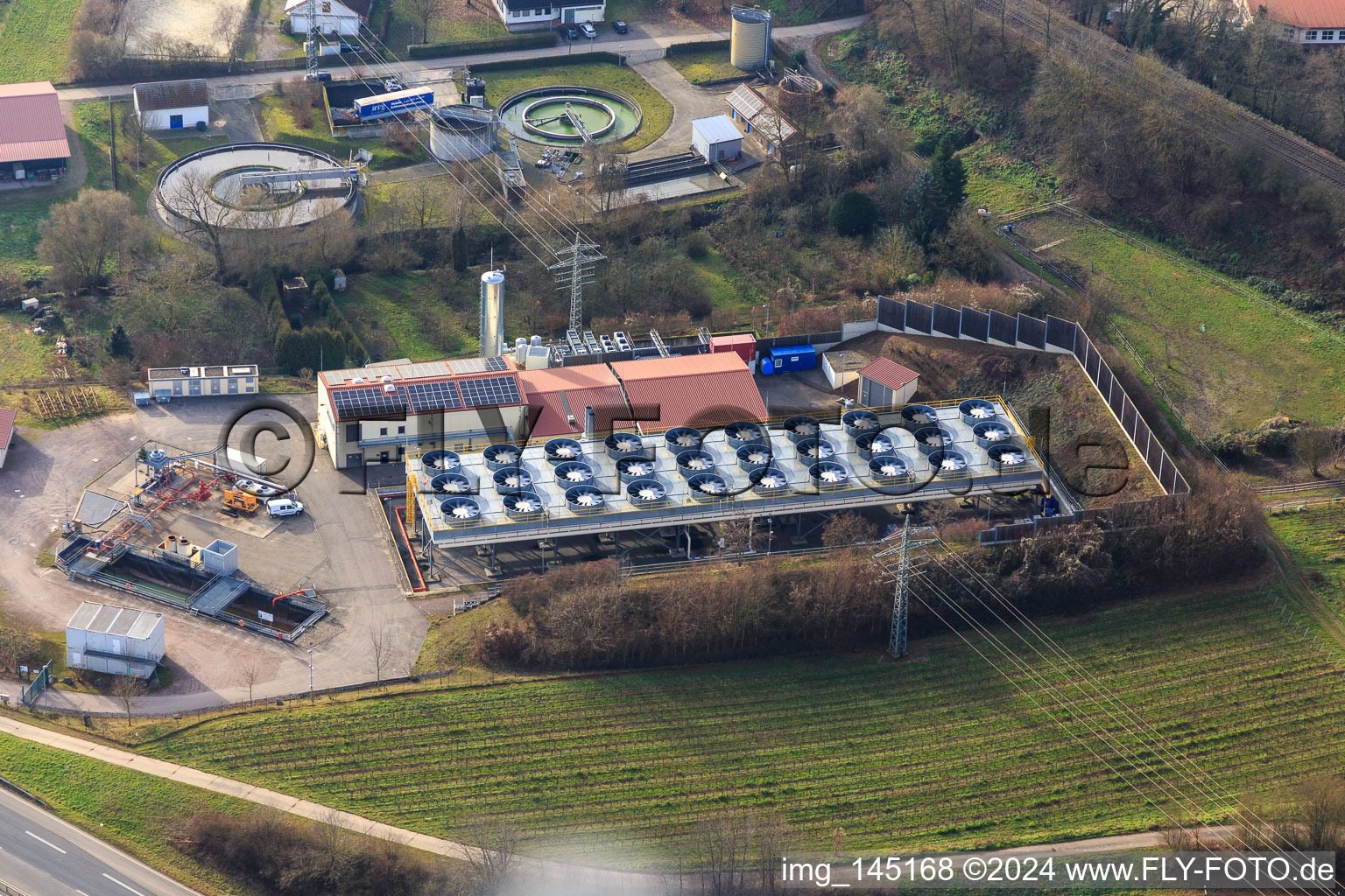 Vue aérienne de Centrale géothermique Insheim à Insheim dans le département Rhénanie-Palatinat, Allemagne