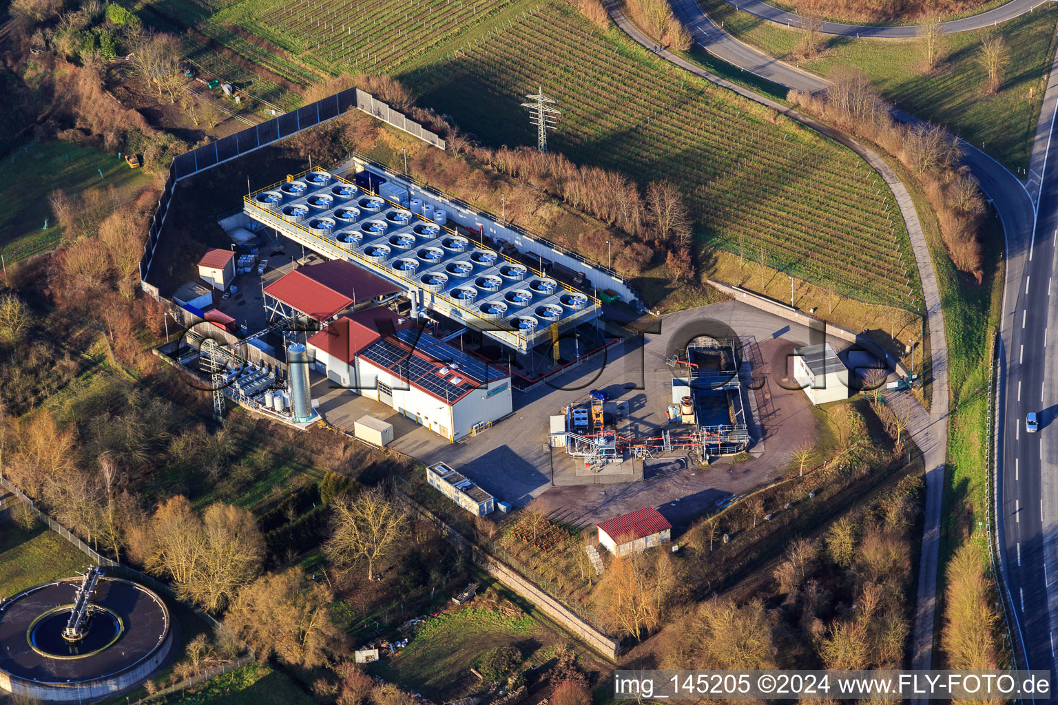 Photographie aérienne de Centrale géothermique Insheim à Insheim dans le département Rhénanie-Palatinat, Allemagne