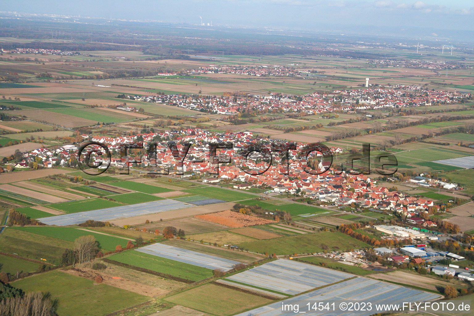 Image drone de Zeiskam dans le département Rhénanie-Palatinat, Allemagne