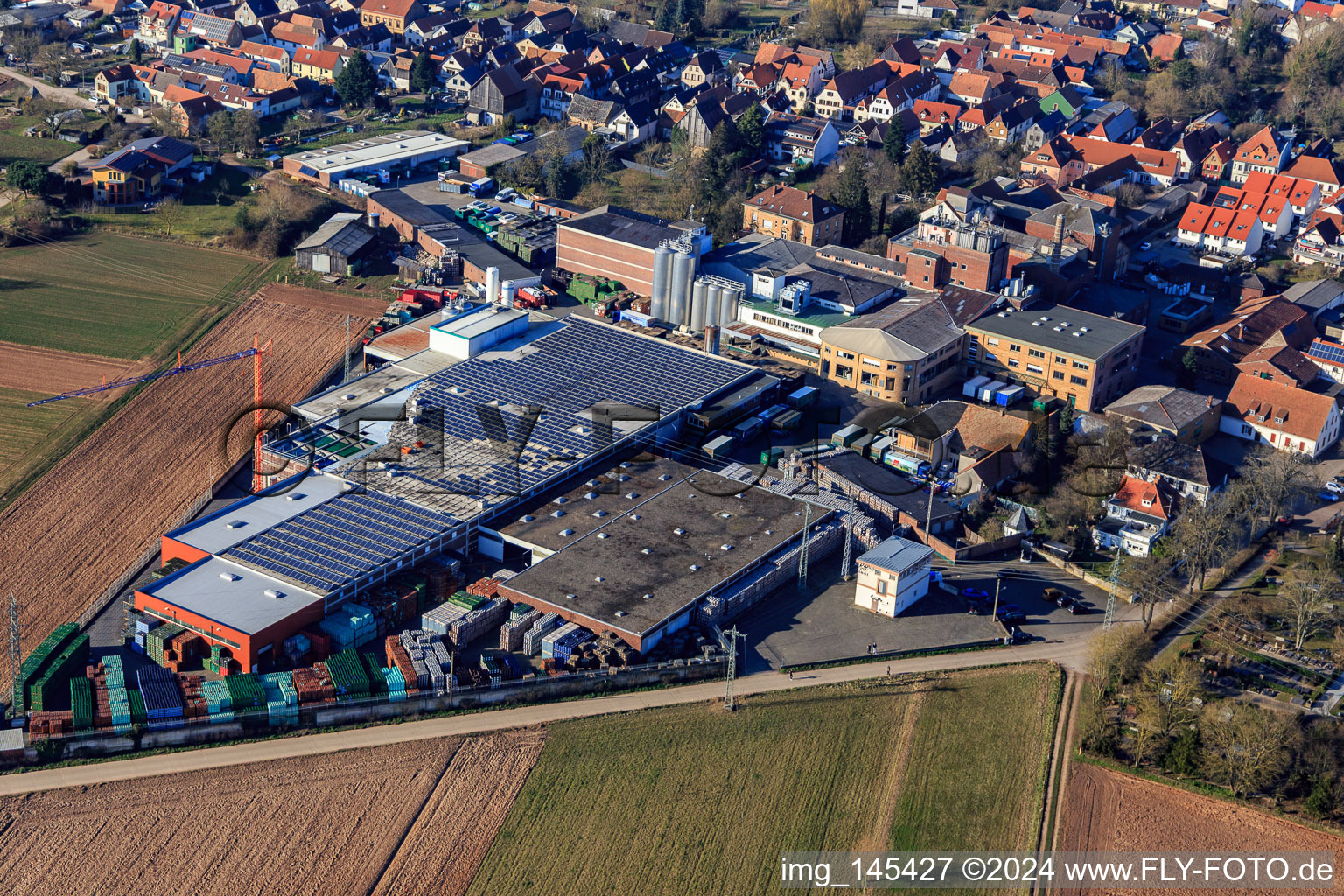 Photographie aérienne de BRASSERIE BELLHEIMER - PARK & Bellheimer Breweries GmbH & Co. KG à Bellheim dans le département Rhénanie-Palatinat, Allemagne