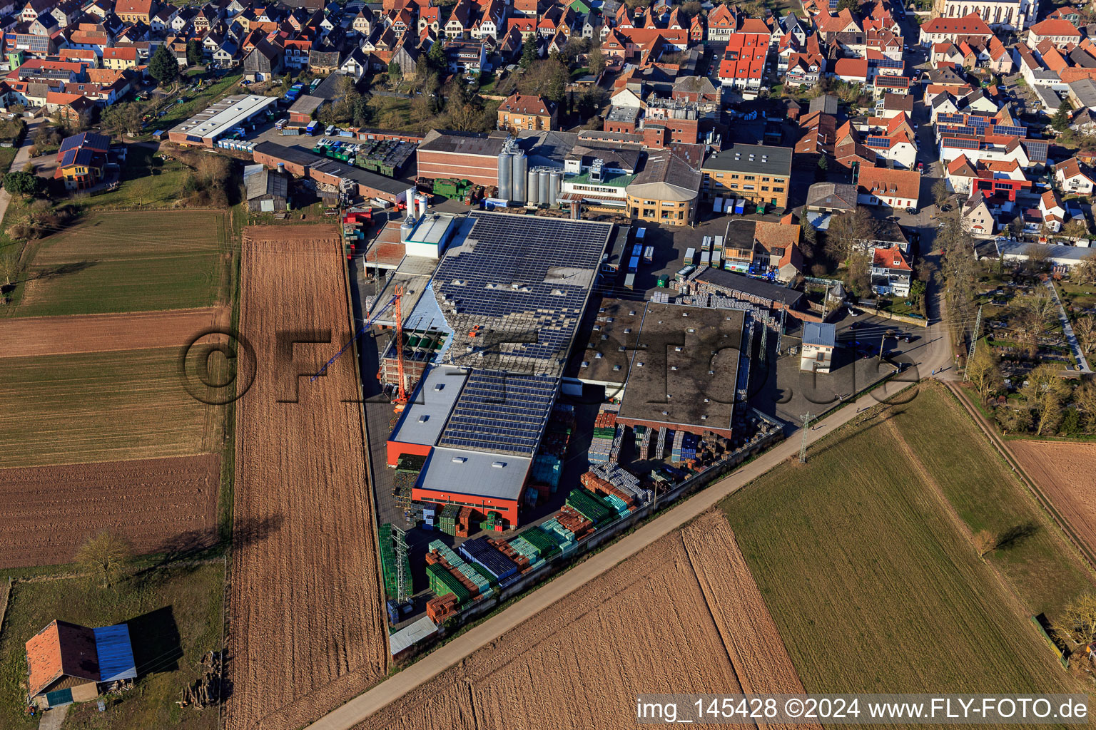Vue oblique de BRASSERIE BELLHEIMER - PARK & Bellheimer Breweries GmbH & Co. KG à Bellheim dans le département Rhénanie-Palatinat, Allemagne