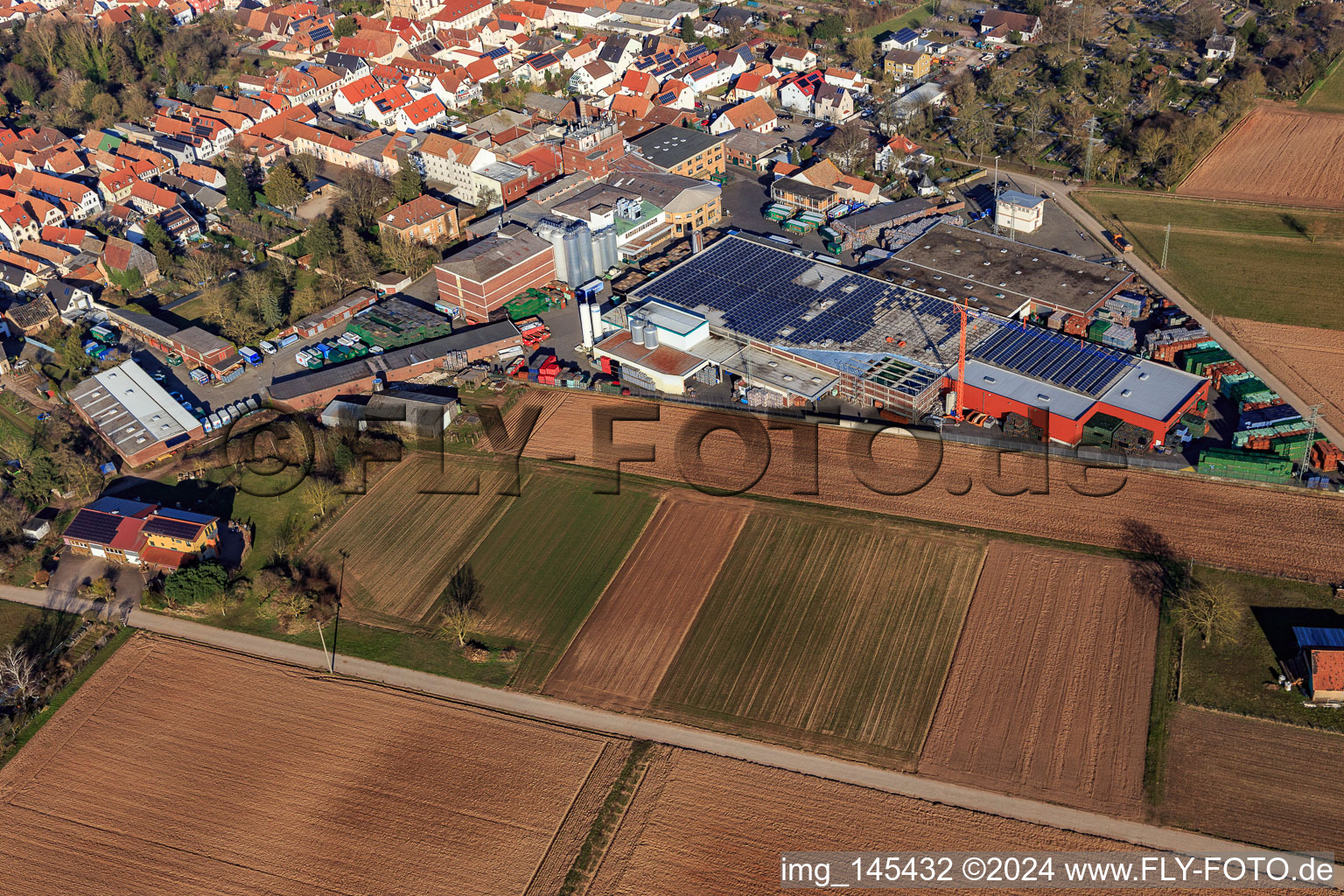 BRASSERIE BELLHEIMER - PARK & Bellheimer Breweries GmbH & Co. KG à Bellheim dans le département Rhénanie-Palatinat, Allemagne vue d'en haut