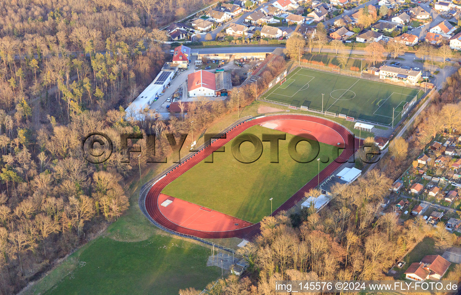 Photographie aérienne de Stade Franz Hage à Bellheim dans le département Rhénanie-Palatinat, Allemagne