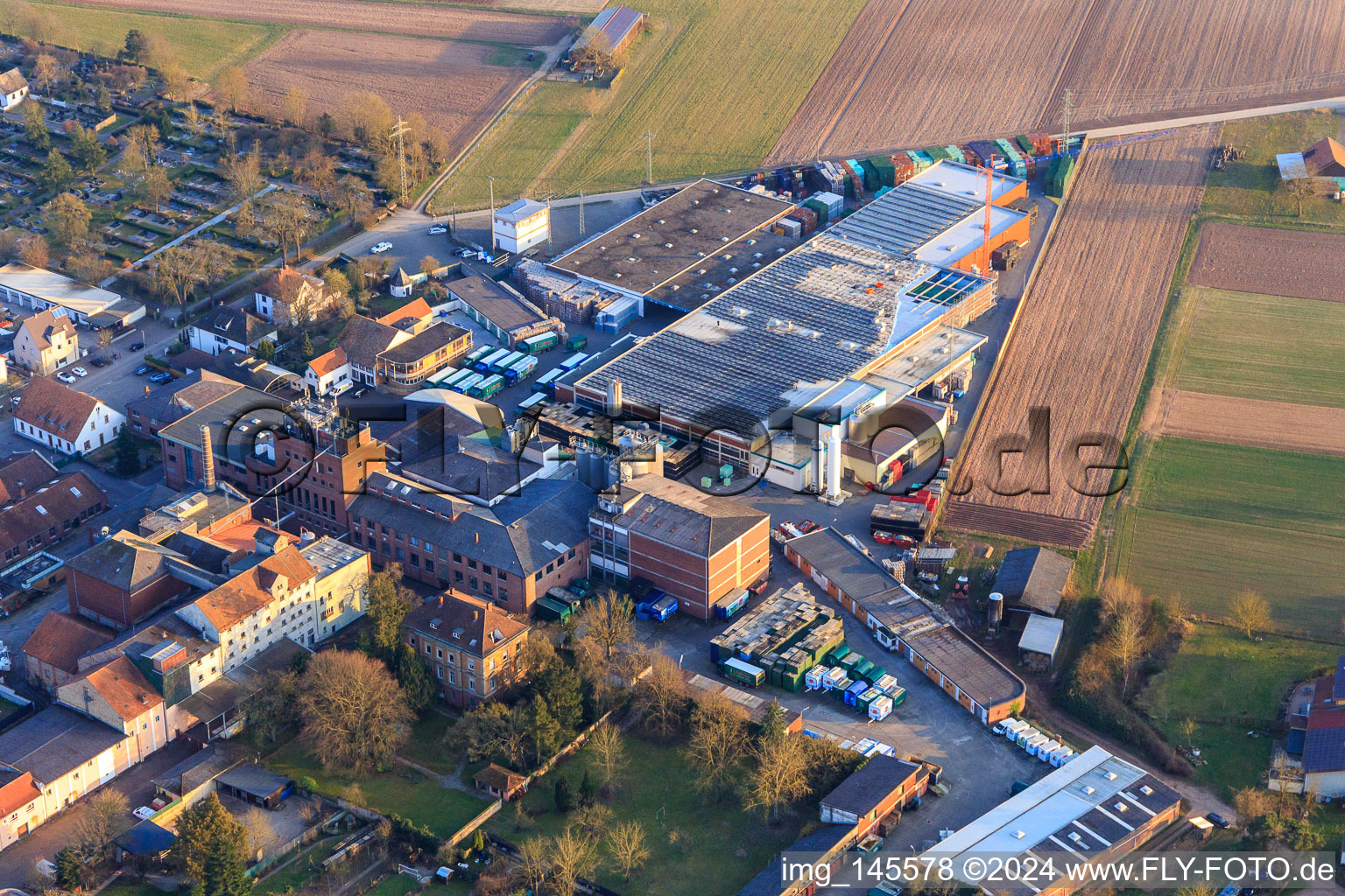 BRASSERIE BELLHEIMER - PARK & Bellheimer Breweries GmbH & Co. KG à Bellheim dans le département Rhénanie-Palatinat, Allemagne depuis l'avion