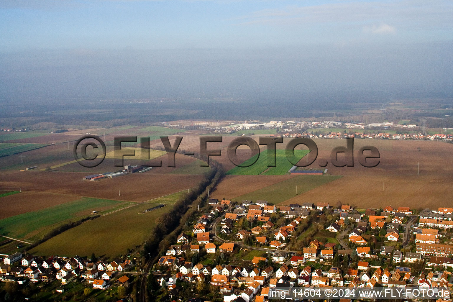 Vue aérienne de Bague château à Kandel dans le département Rhénanie-Palatinat, Allemagne