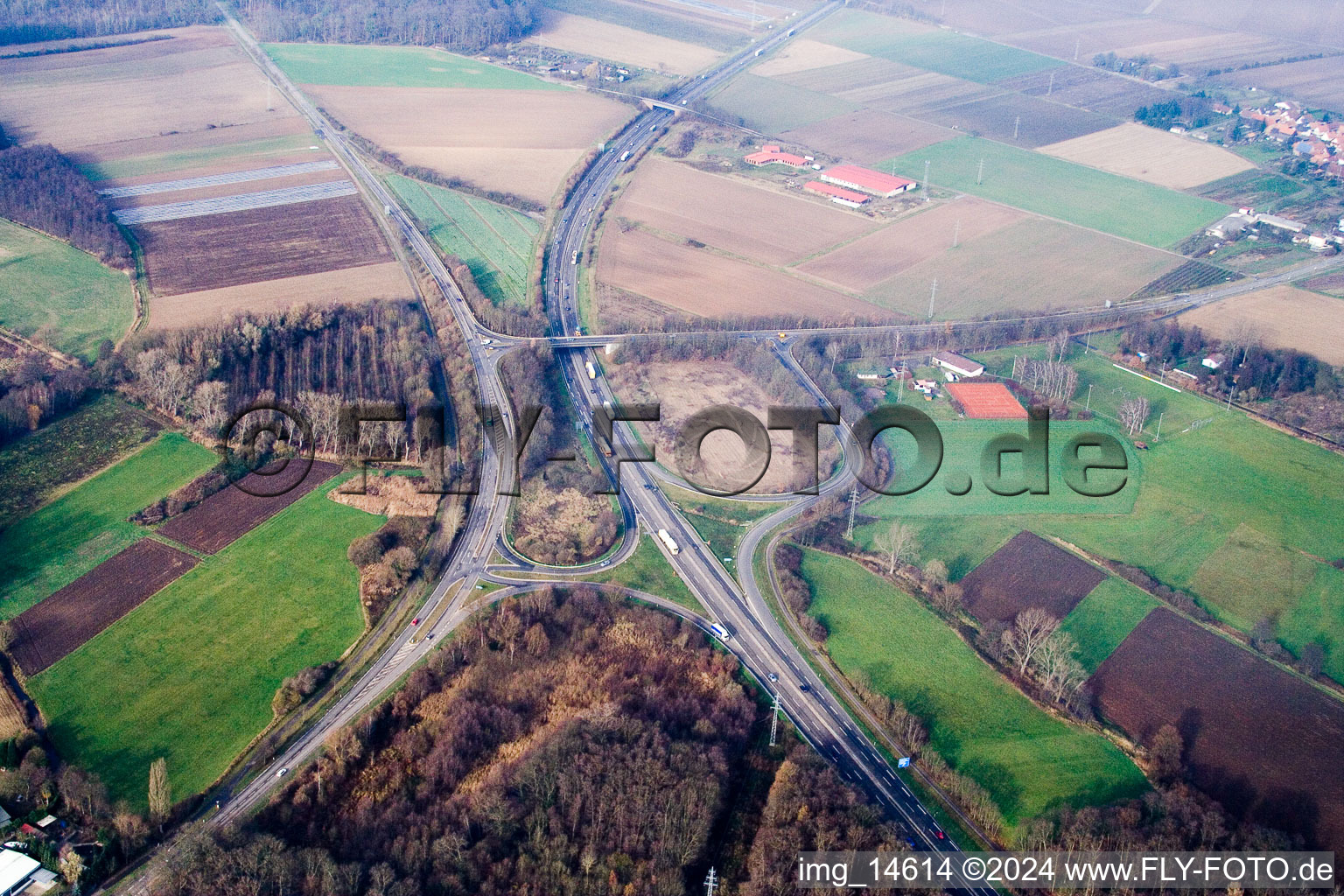 Vue oblique de Quartier Minderslachen in Kandel dans le département Rhénanie-Palatinat, Allemagne