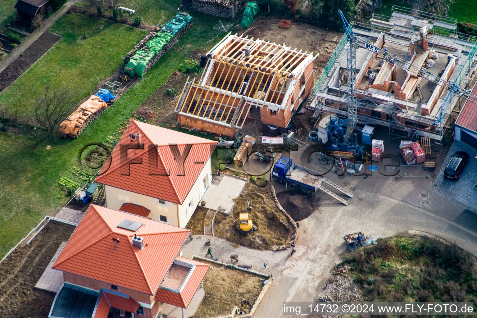 Image drone de Sur le chemin élevé à Kandel dans le département Rhénanie-Palatinat, Allemagne