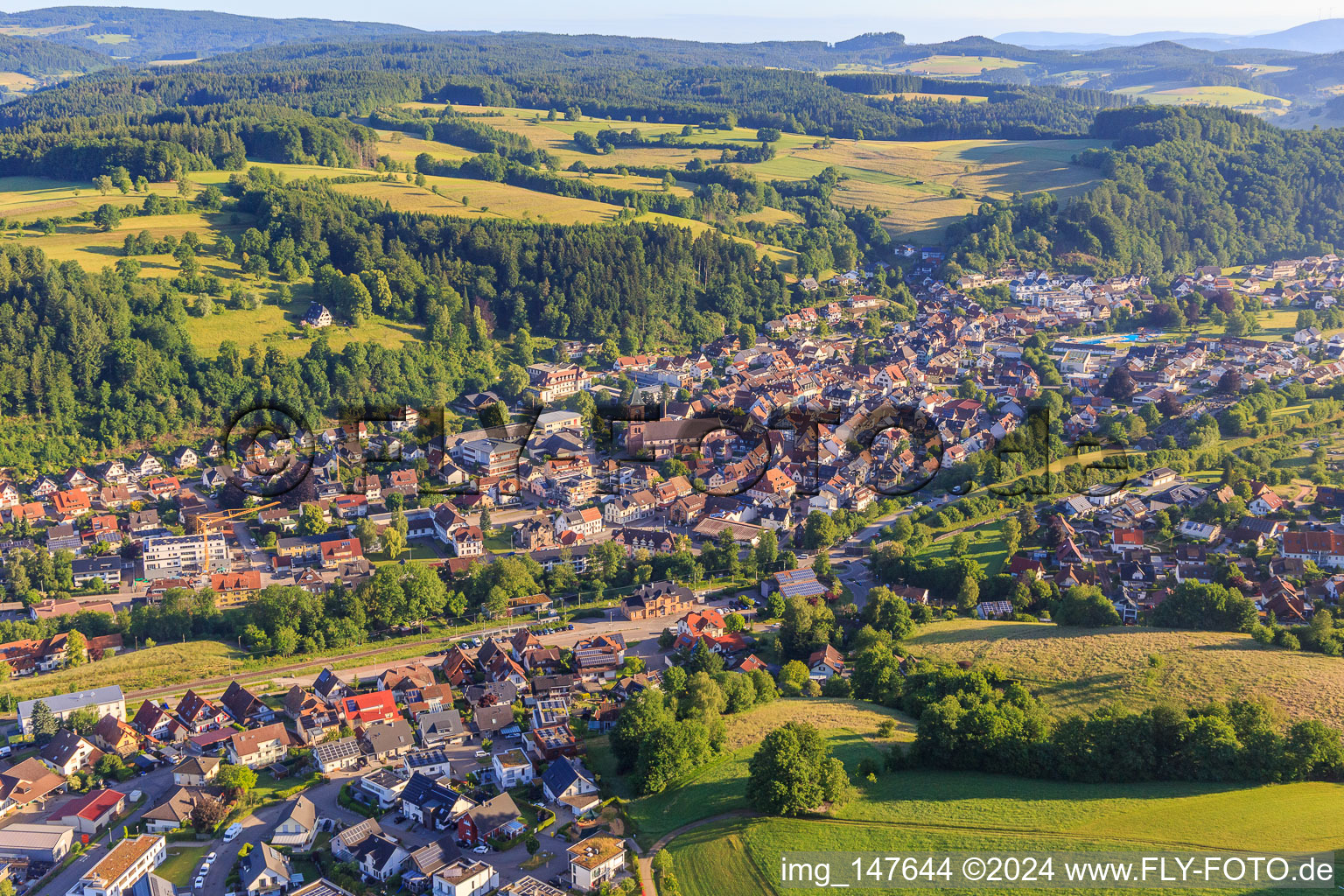 Vue aérienne de Vue du sud-est à Elzach dans le département Bade-Wurtemberg, Allemagne