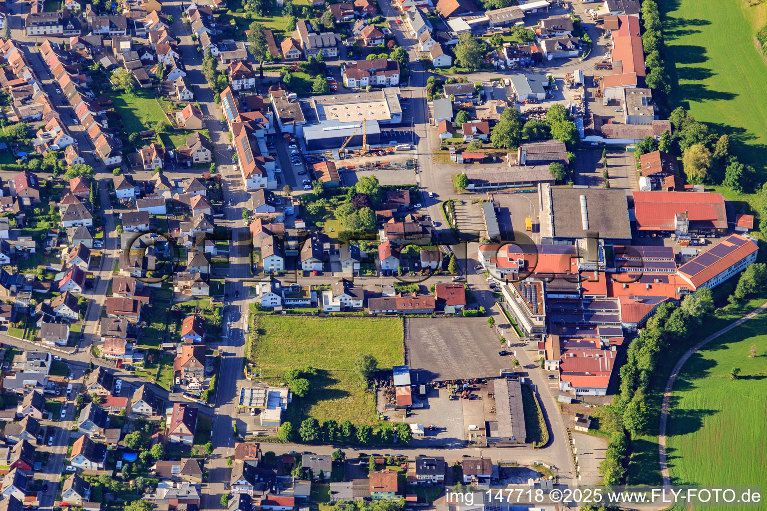 Vue aérienne de JULABO GmbH à Seelbach dans le département Bade-Wurtemberg, Allemagne