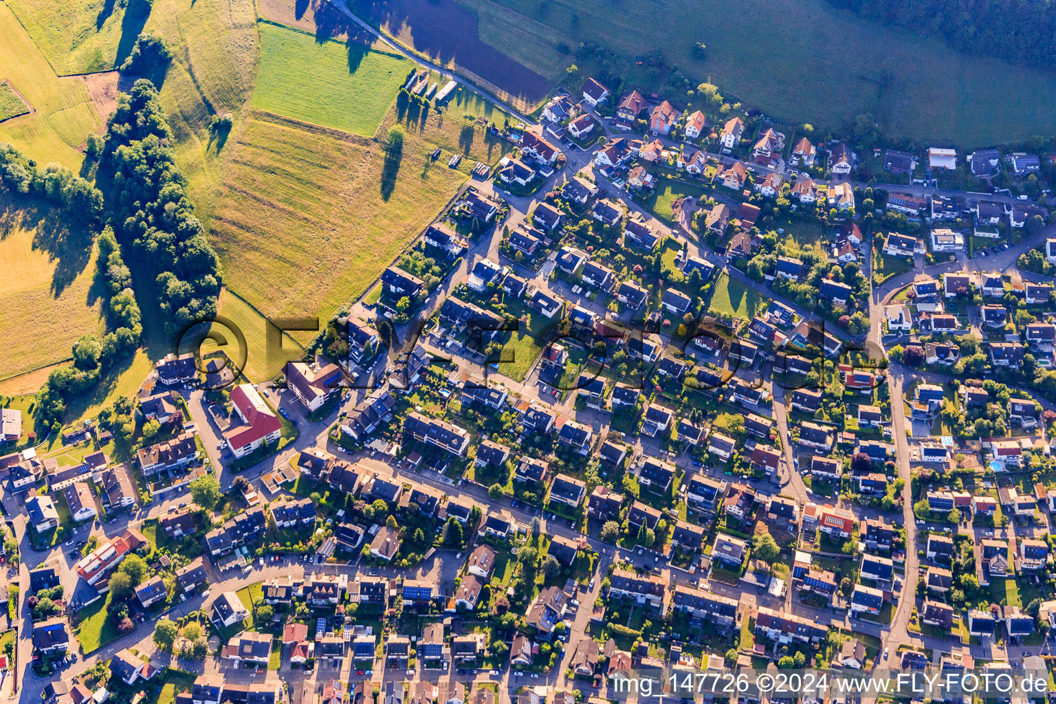 Vue aérienne de Am Wachtbühl x Geroldseckstr à Seelbach dans le département Bade-Wurtemberg, Allemagne