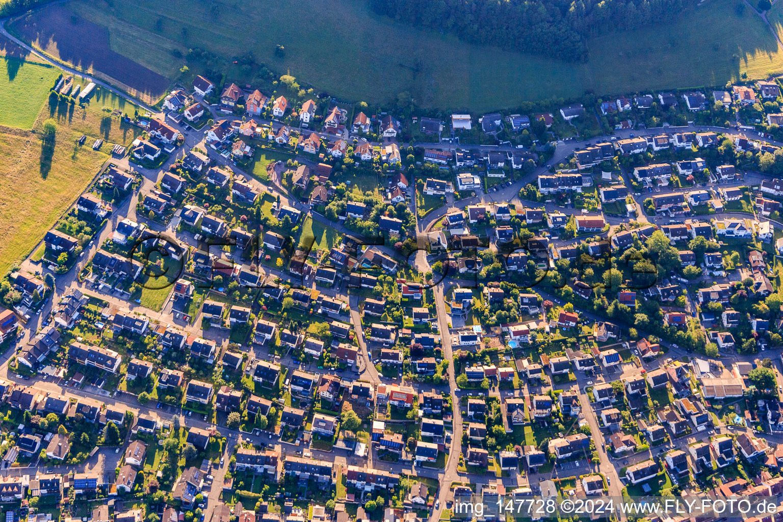 Vue aérienne de Berstr à Seelbach dans le département Bade-Wurtemberg, Allemagne