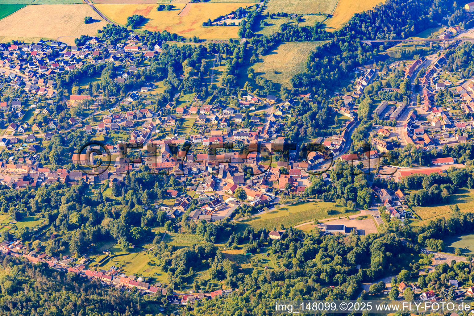 Photographie aérienne de Vue du nord à le quartier Leimbach in Mansfeld dans le département Saxe-Anhalt, Allemagne