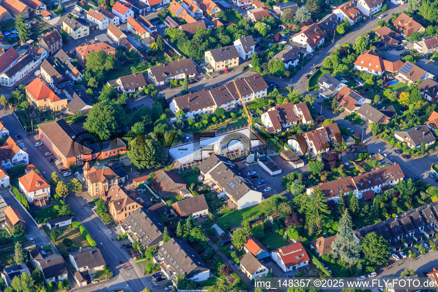 Vue aérienne de Chantier de construction à Rietburgstr à Kandel dans le département Rhénanie-Palatinat, Allemagne