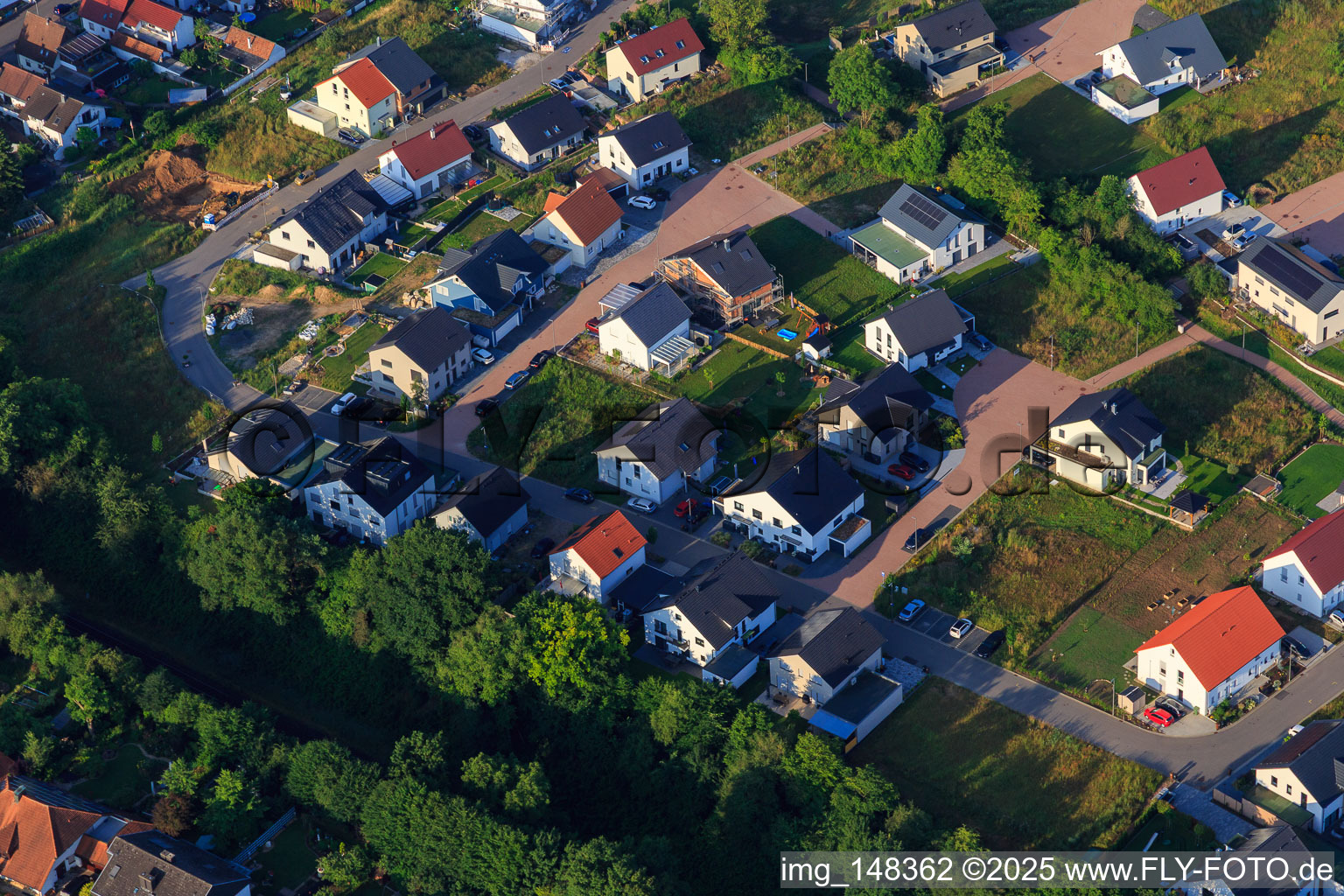Vue oblique de Nouvelle zone de développement K2 à Kandel dans le département Rhénanie-Palatinat, Allemagne