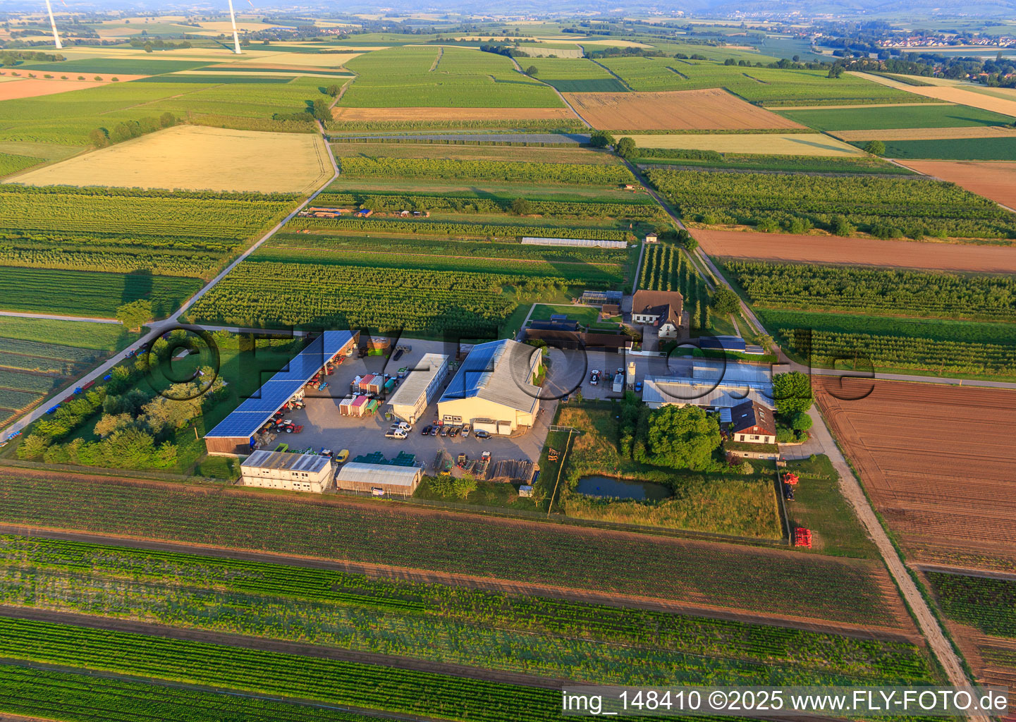 Jardin du fermier à Winden dans le département Rhénanie-Palatinat, Allemagne vue d'en haut