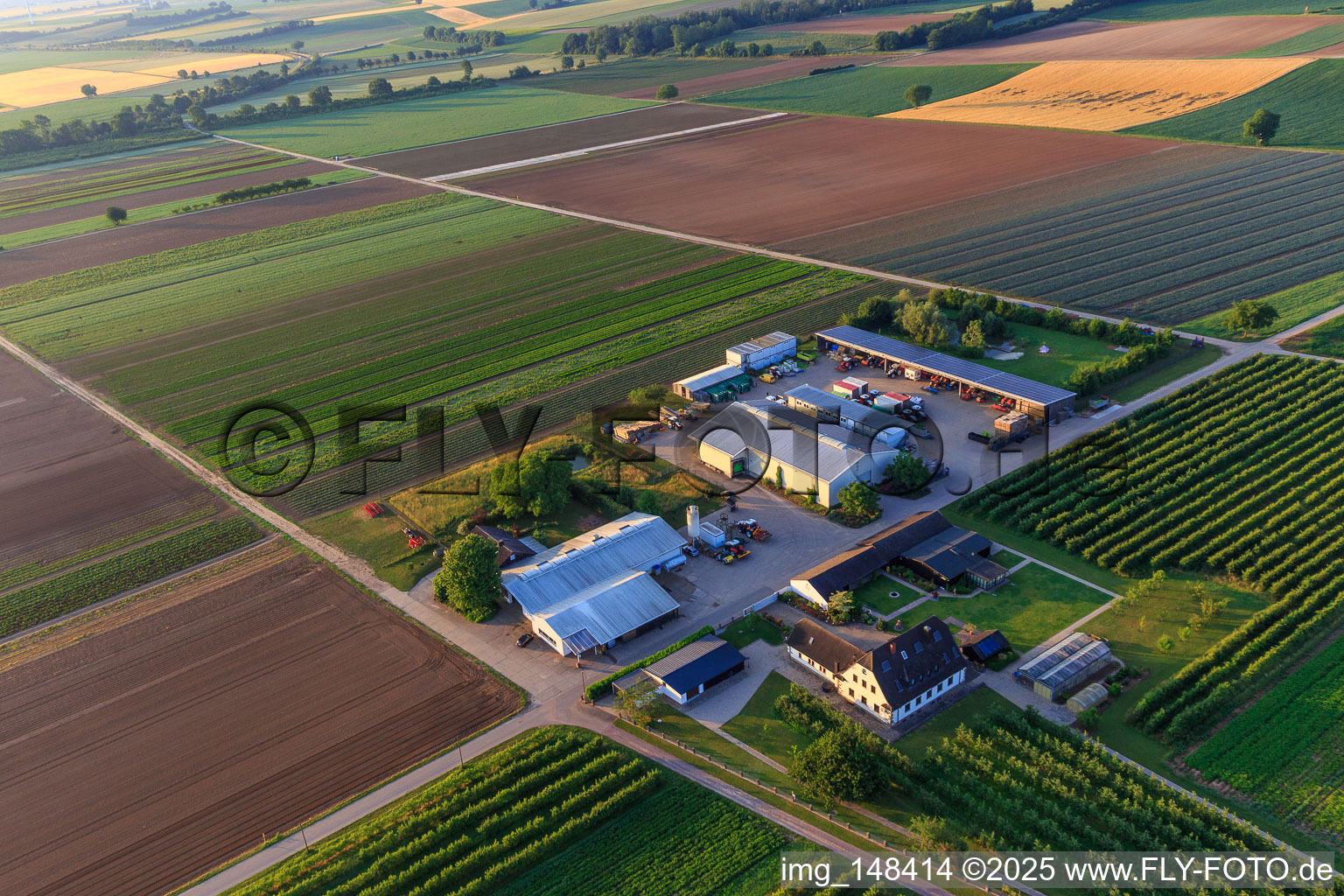 Jardin du fermier à Winden dans le département Rhénanie-Palatinat, Allemagne vue du ciel