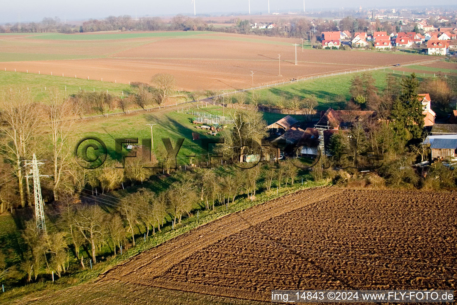 Enregistrement par drone de Moulin Schaidter à le quartier Schaidt in Wörth am Rhein dans le département Rhénanie-Palatinat, Allemagne