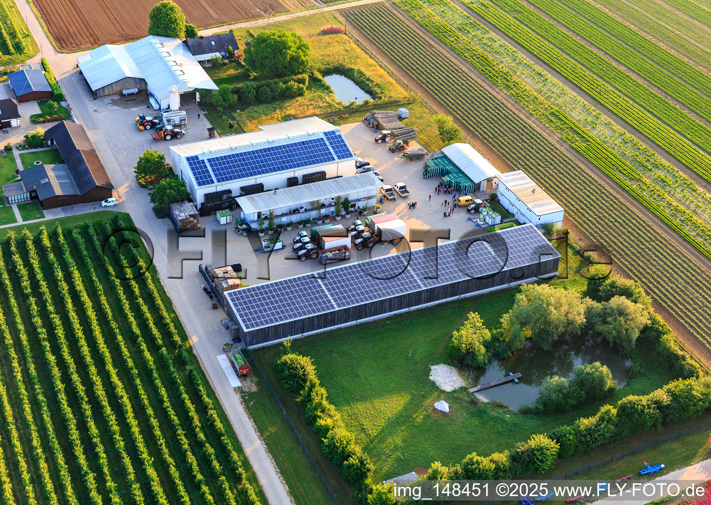 Vue aérienne de Jardin du fermier à Winden dans le département Rhénanie-Palatinat, Allemagne