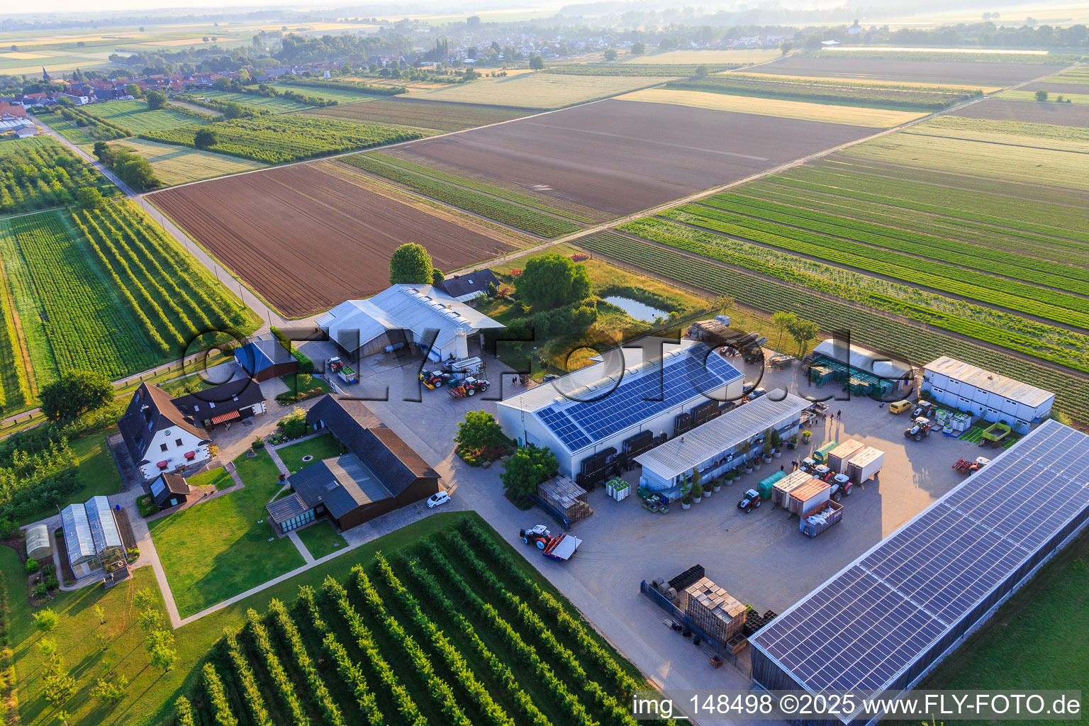 Vue oblique de Jardin du fermier à Winden dans le département Rhénanie-Palatinat, Allemagne