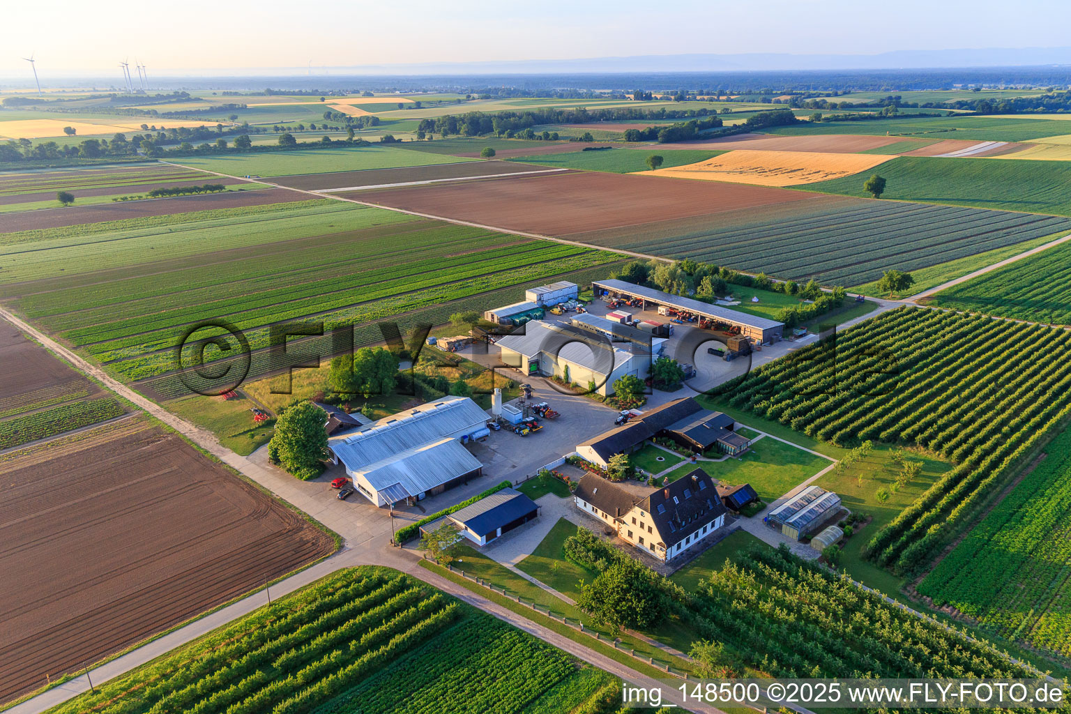 Jardin du fermier à Winden dans le département Rhénanie-Palatinat, Allemagne d'en haut